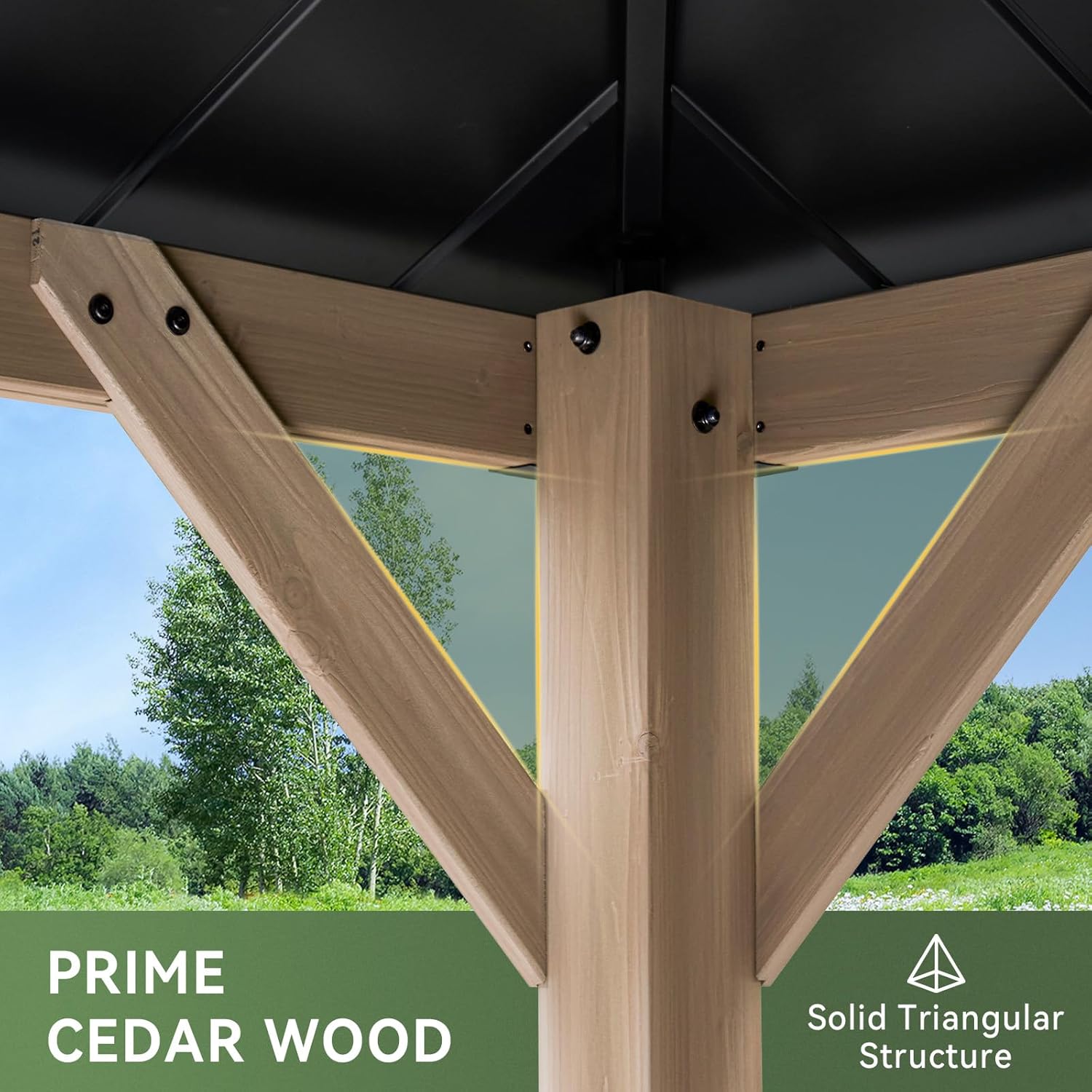 Aoxun Cedar Wood Gazebo