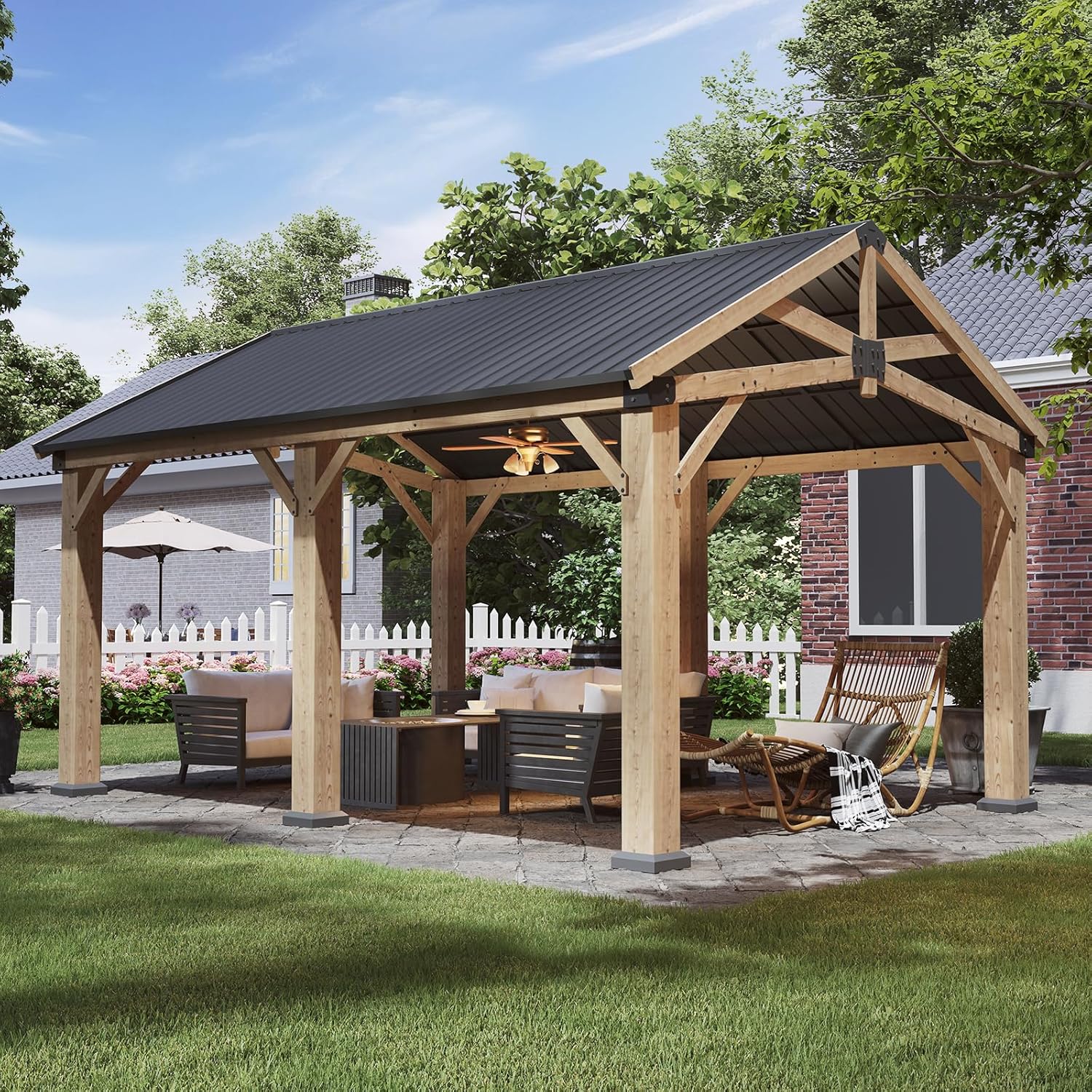 Hardtop Cedar Wood Gazebo