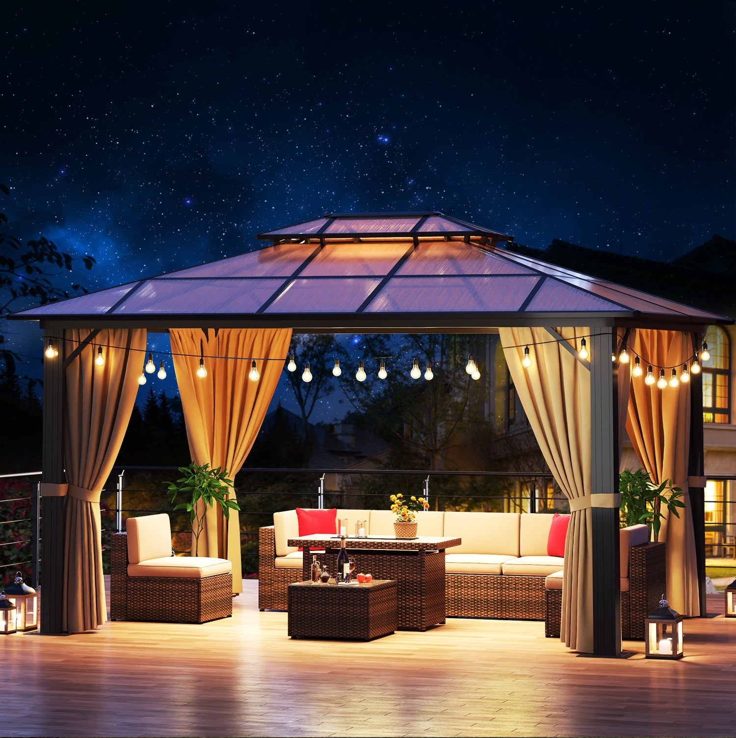 Polycarbonate Hardtop Gazebo
