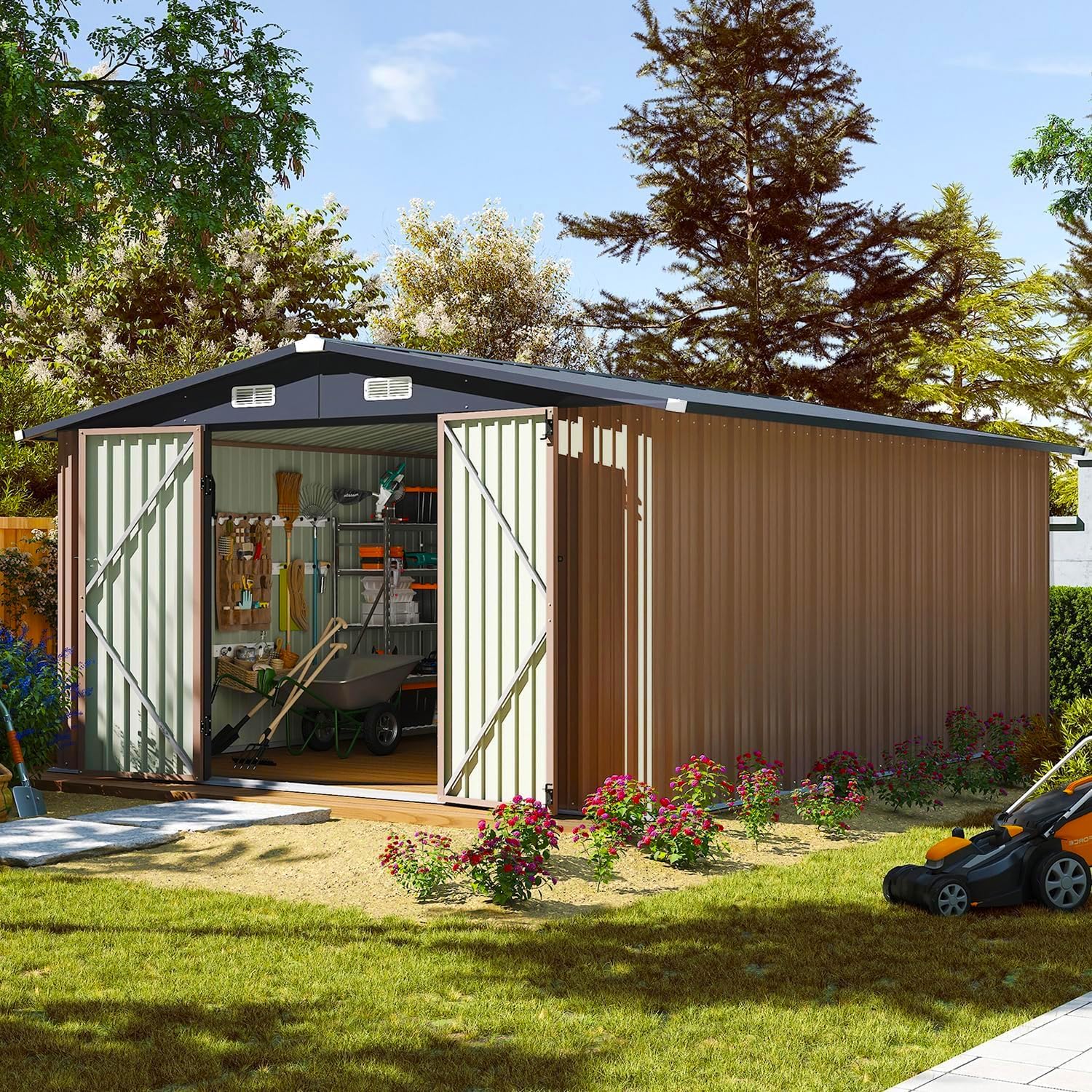 Metal Utility Shed House with Air Vent (Copy)