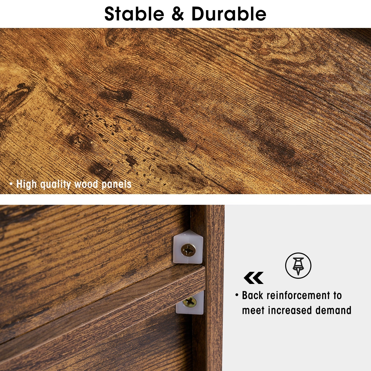 Set of 2 Bookcase with Cabinet Doors, 6 Shelf Wooden Bookshelf for Living Room and Home Office, Brwon