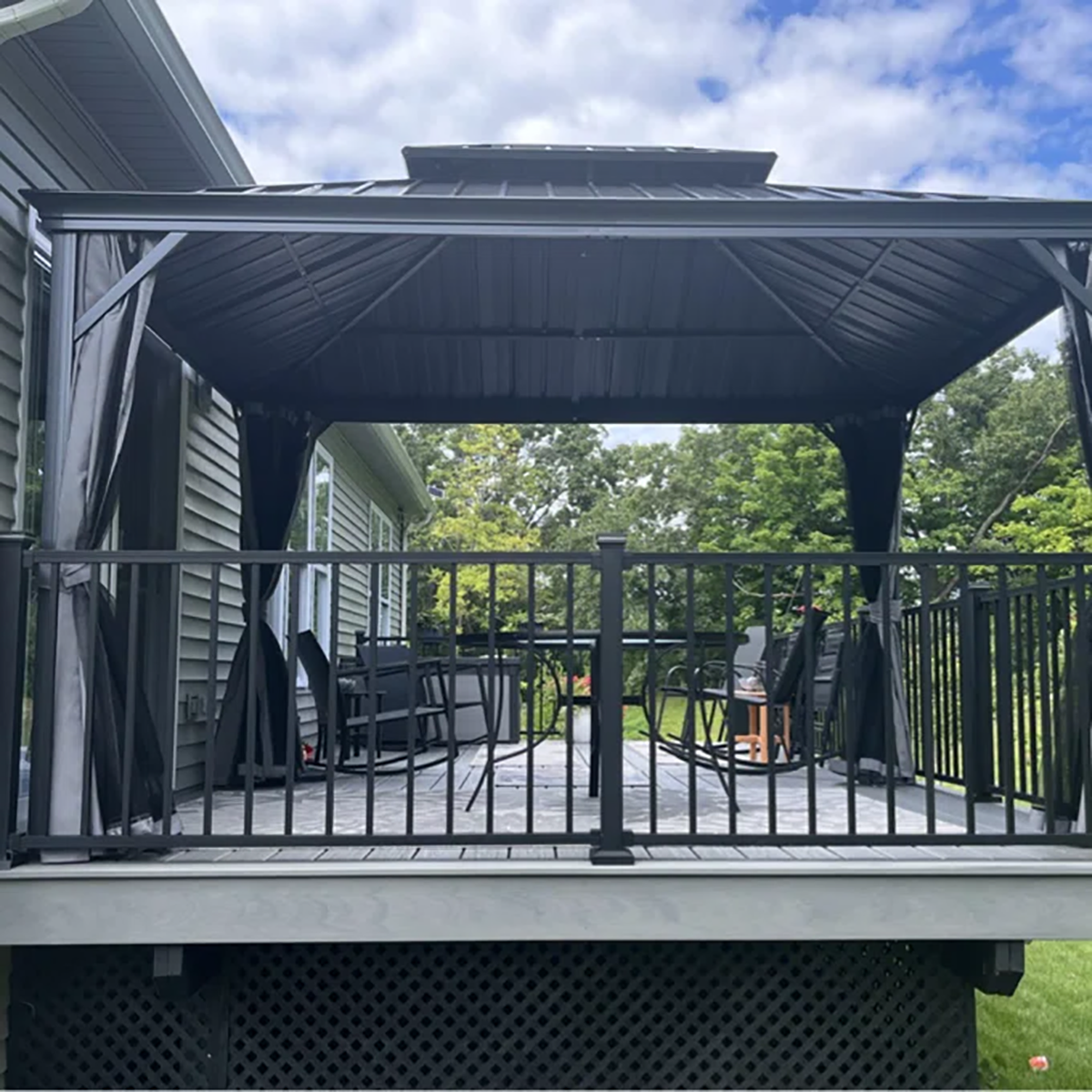 Hardtop Aluminum Gazebo with Rain Gutter