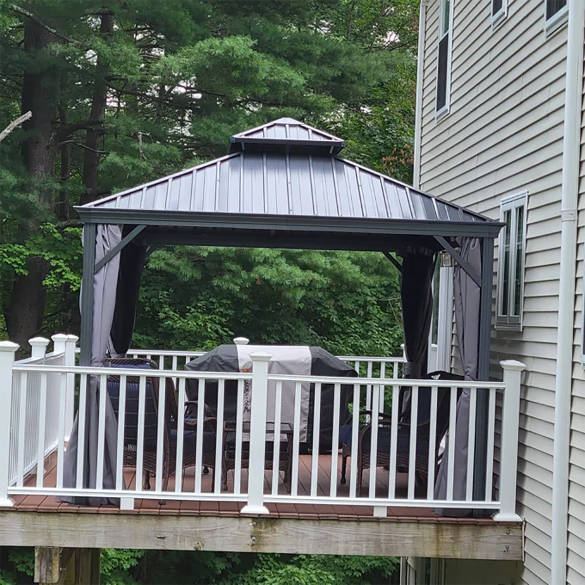 Hardtop Aluminum Gazebo with Rain Gutter