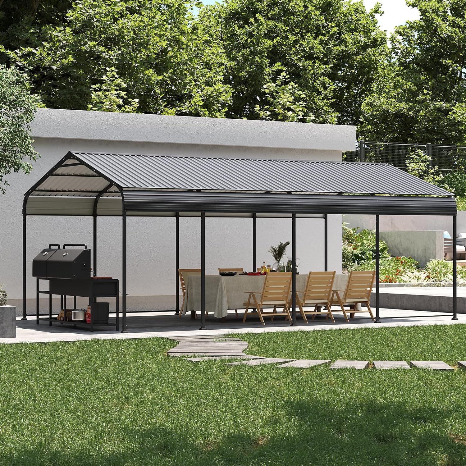 12x20x8.8 FT Heavy Duty Metal Carport