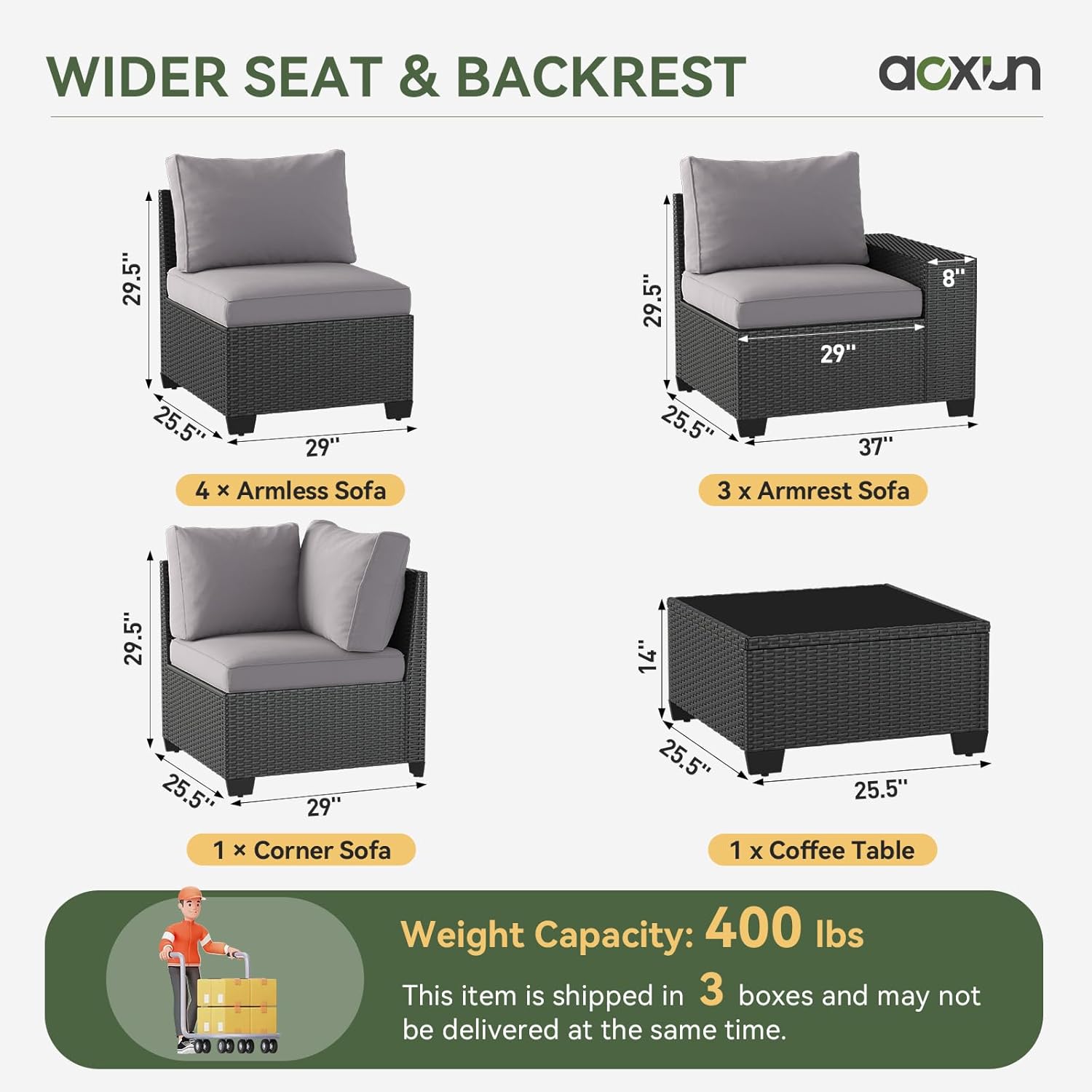 Patio Furniture Set 6 Pcs7Pcs/w Firepit9 Pcs Sofa