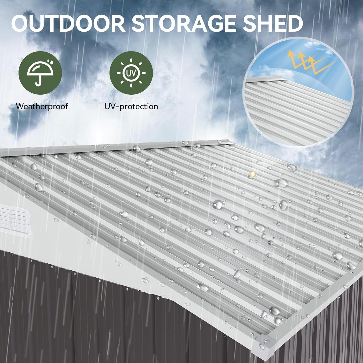 Metal Utility Shed House with Air Vent (Copy)