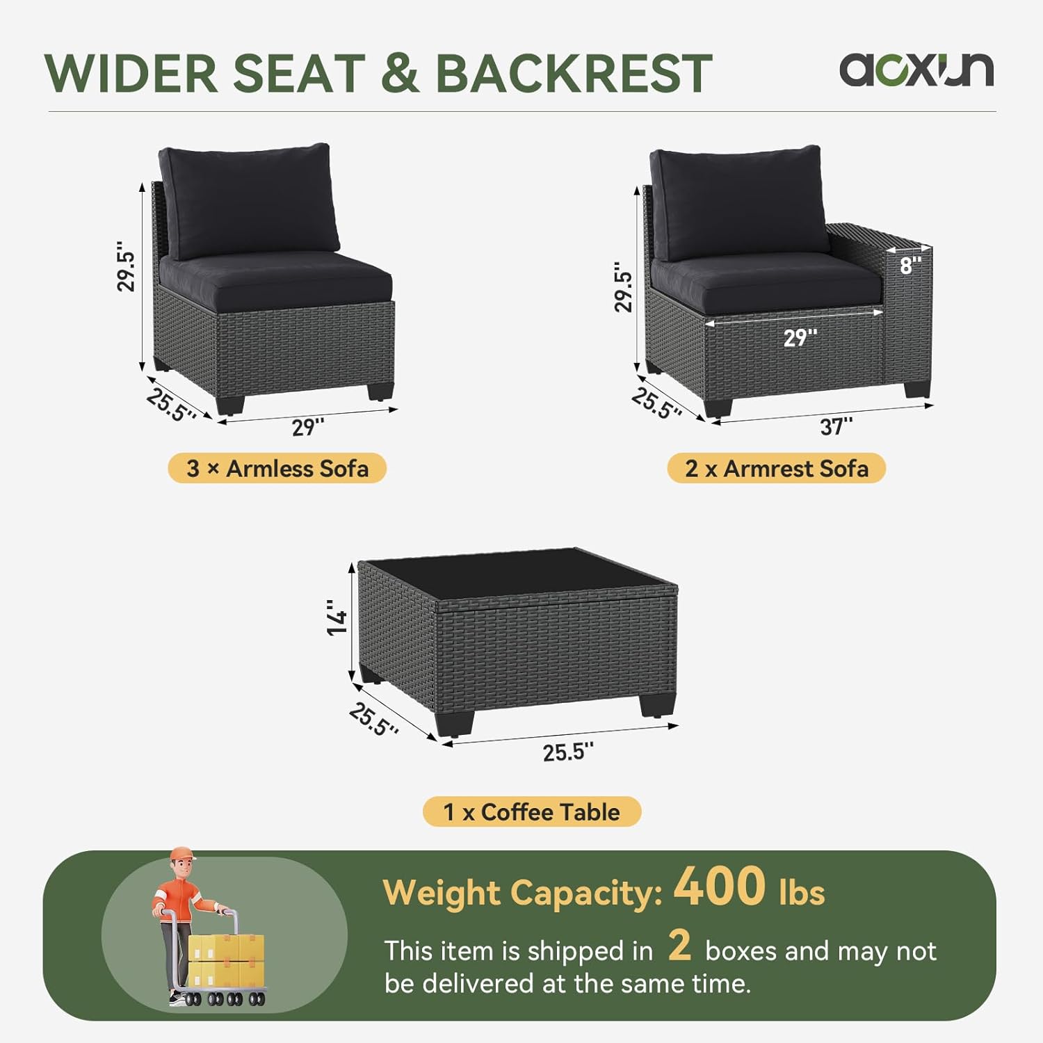 Patio Furniture Set 6 Pcs7Pcs/w Firepit9 Pcs Sofa