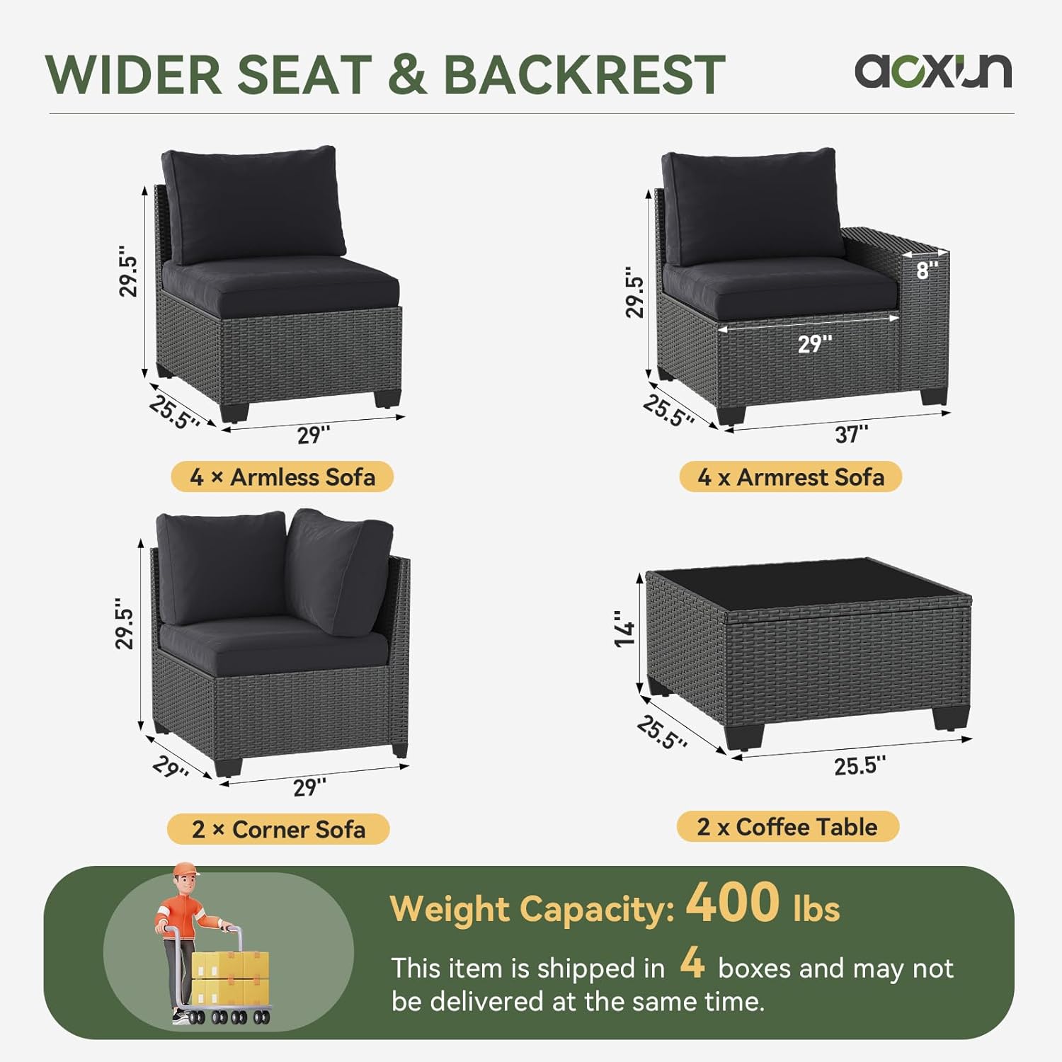 Patio Furniture Set 6 Pcs7Pcs/w Firepit9 Pcs Sofa