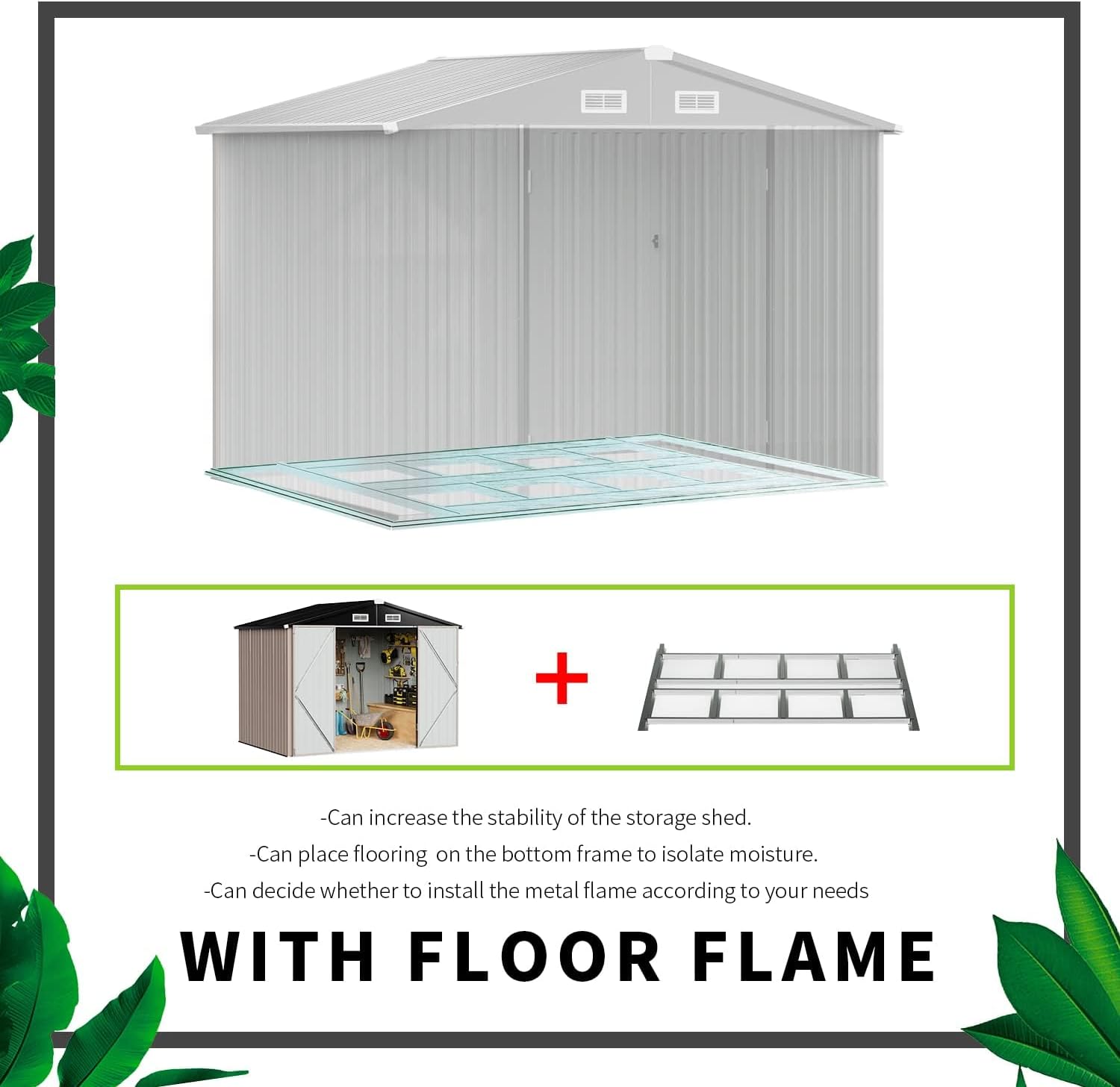 Metal Utility Shed House with Air Vent (Copy)