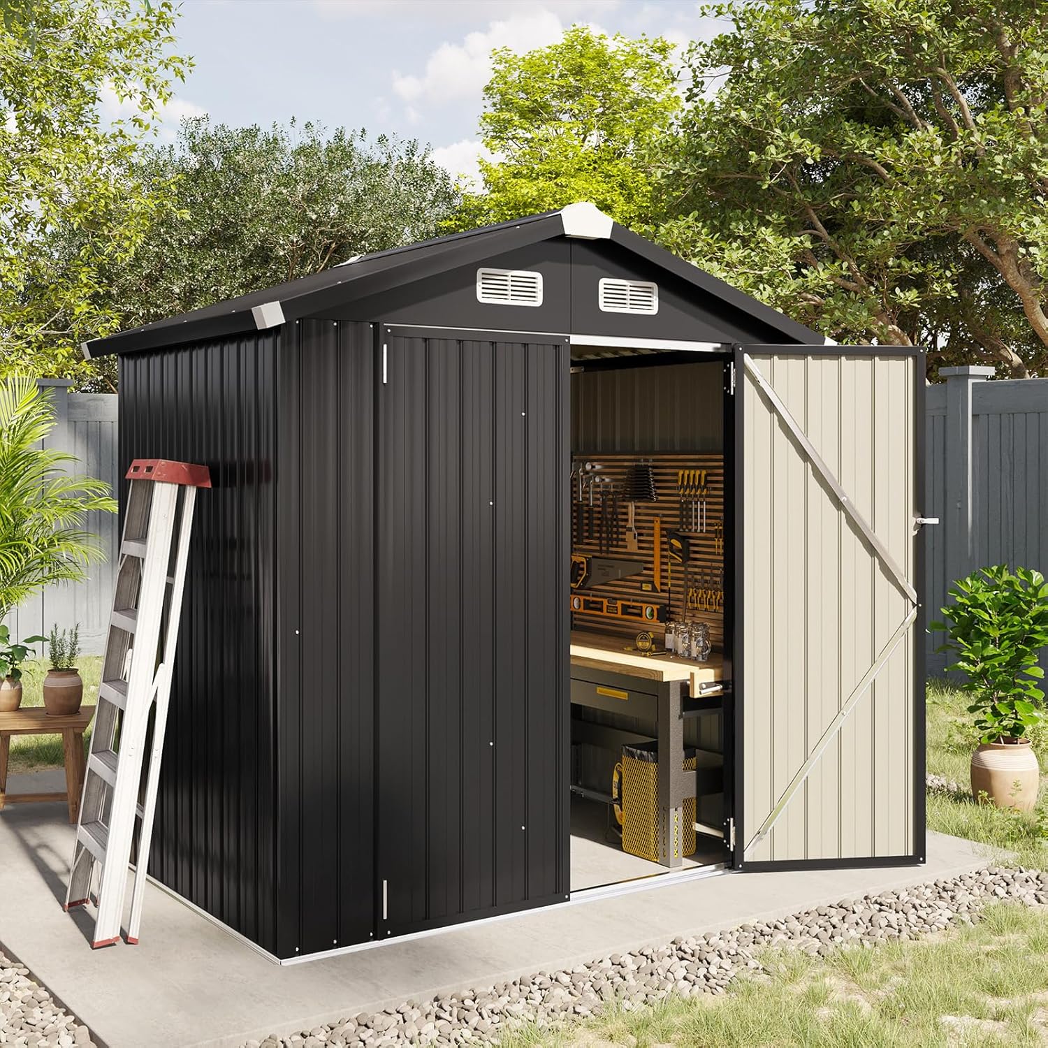 Metal Utility Shed House with Air Vent (Copy)