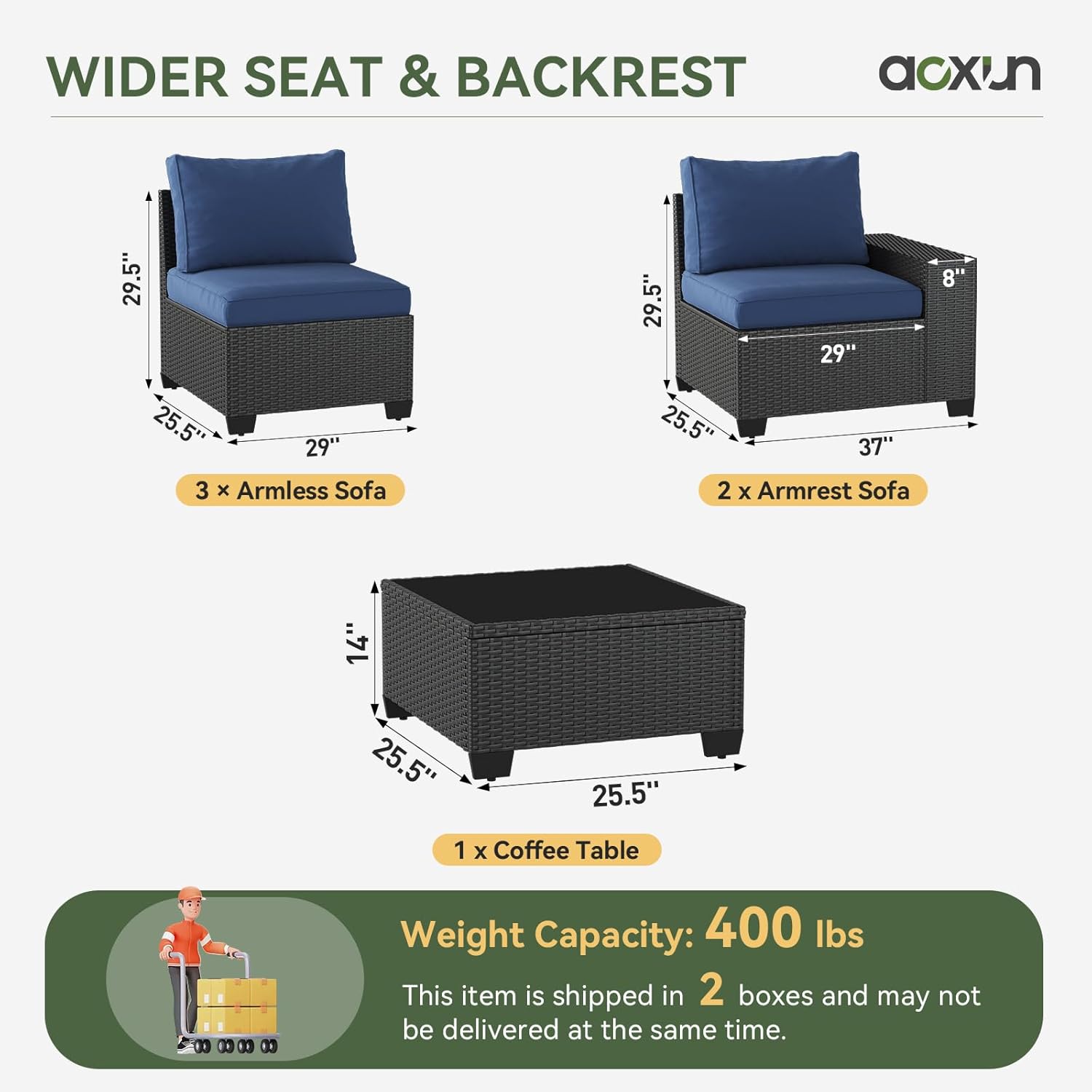 Patio Furniture Set 6 Pcs7Pcs/w Firepit9 Pcs Sofa