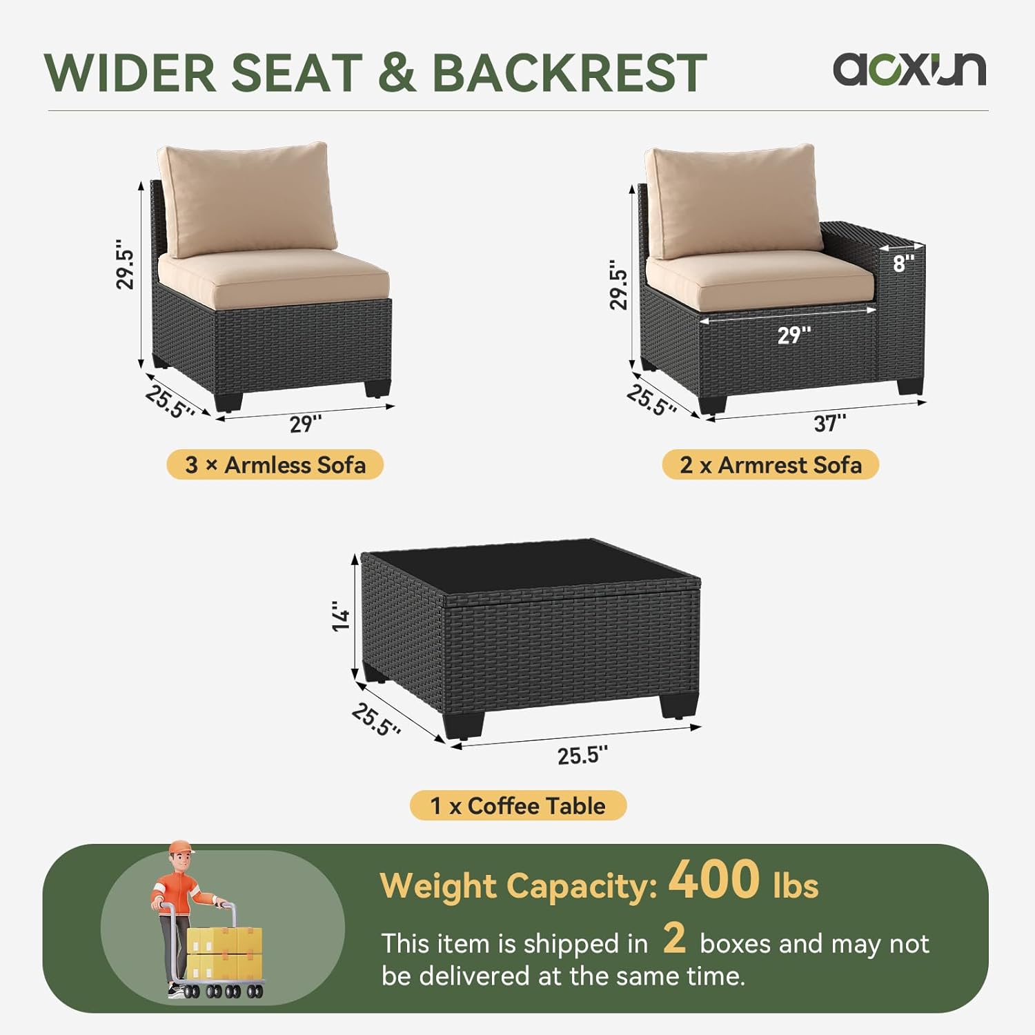 Patio Furniture Set 6 Pcs7Pcs/w Firepit9 Pcs Sofa