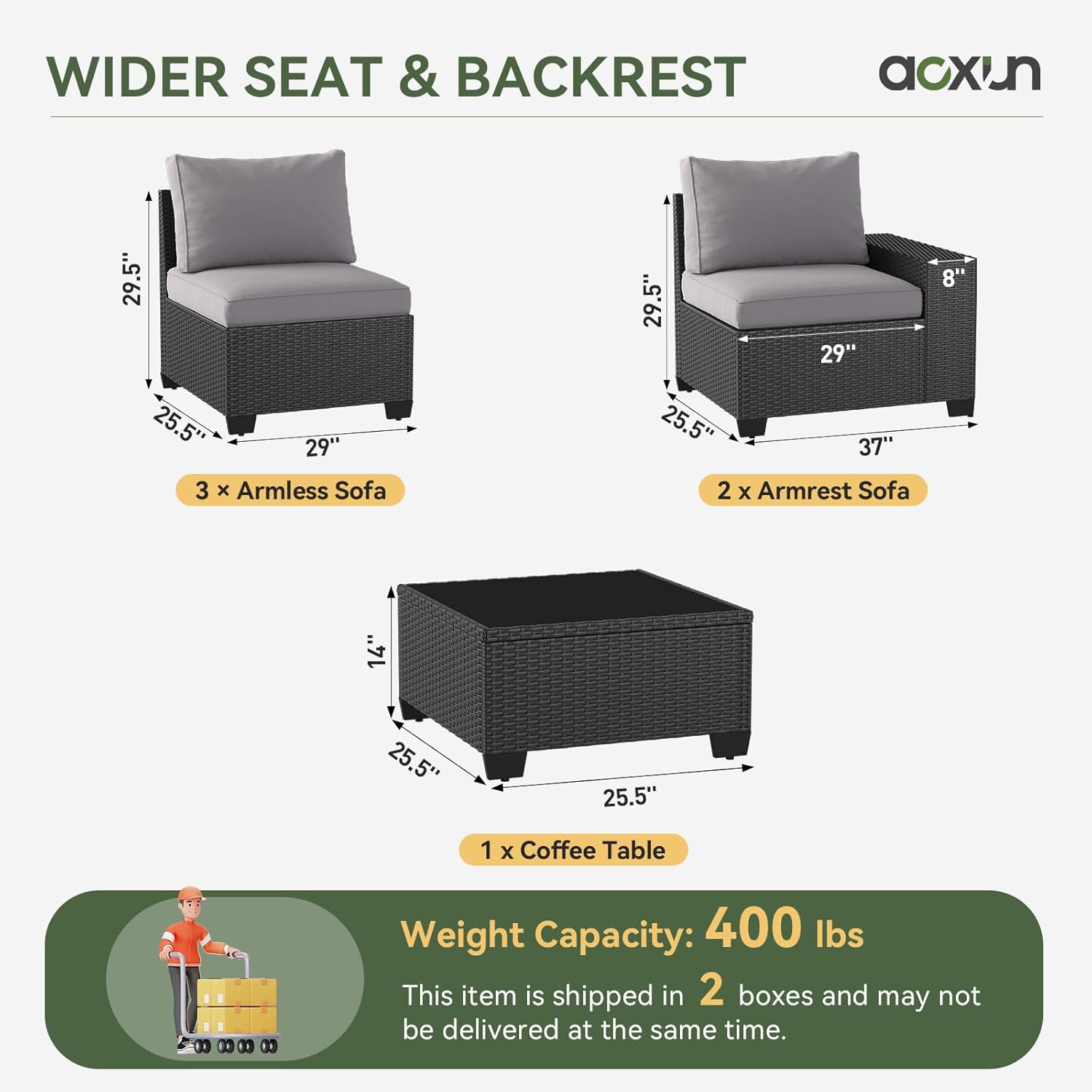 Patio Furniture Set 6 Pcs7Pcs/w Firepit9 Pcs Sofa