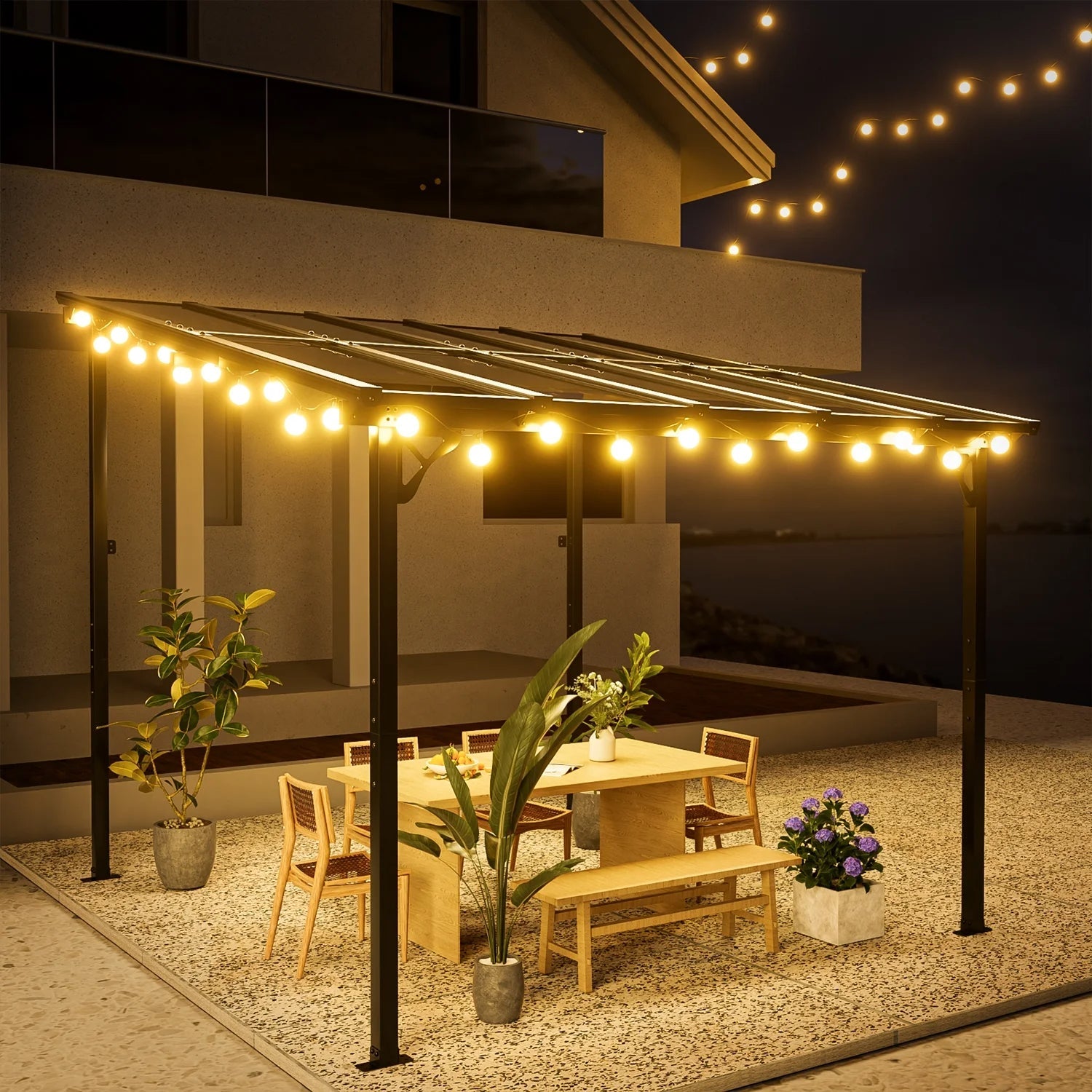 10’x 10’ Hardtop Gazebo, Outdoor Pergola for Garden, Patio, Backyard