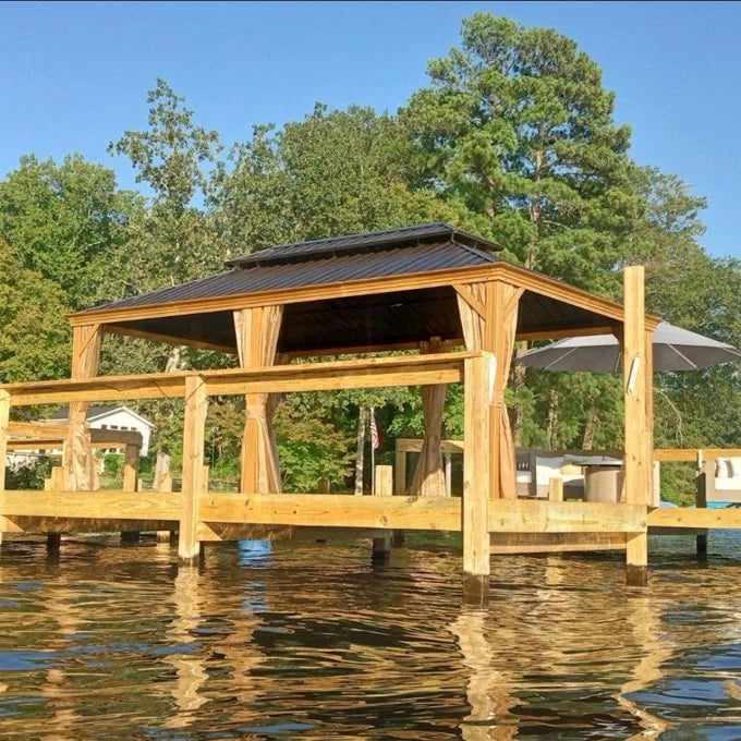 Hardtop Aluminum Gazebo with Rain Gutter