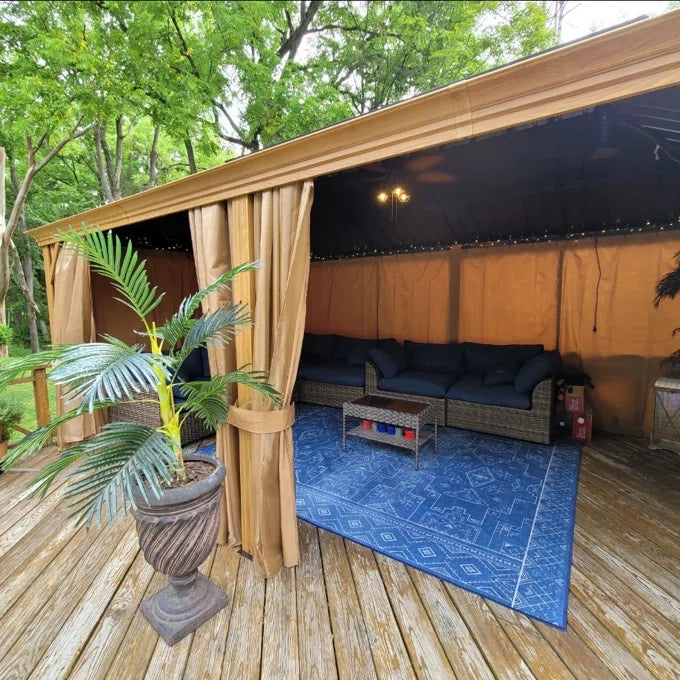 Hardtop Aluminum Gazebo with Rain Gutter