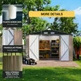 9.7' x 7.6' Outdoor Metal Storage Shed, Steel Garden Shed, Tool Storage Shed for Backyard, Patio, Lawn