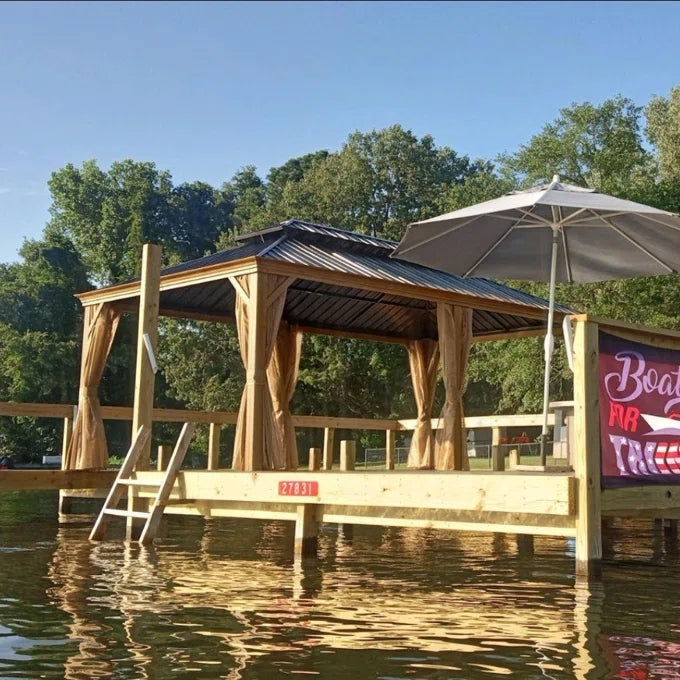 Hardtop Aluminum Gazebo with Rain Gutter