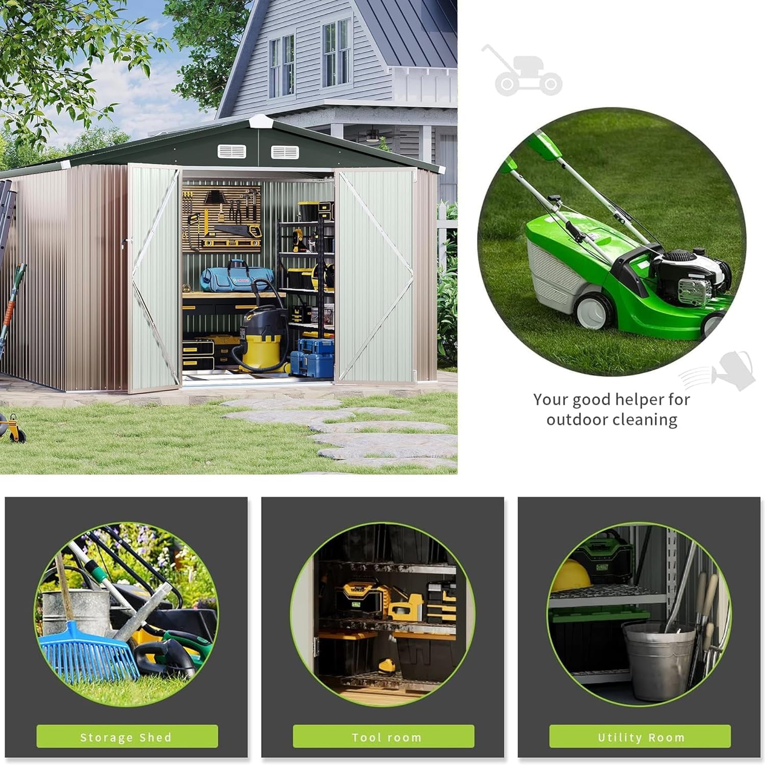 Metal Utility Shed House with Air Vent (Copy)