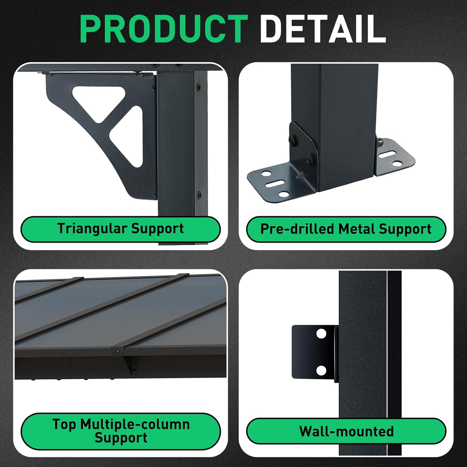 Polycarbonate Wall Mounted Lean To Gazebo
