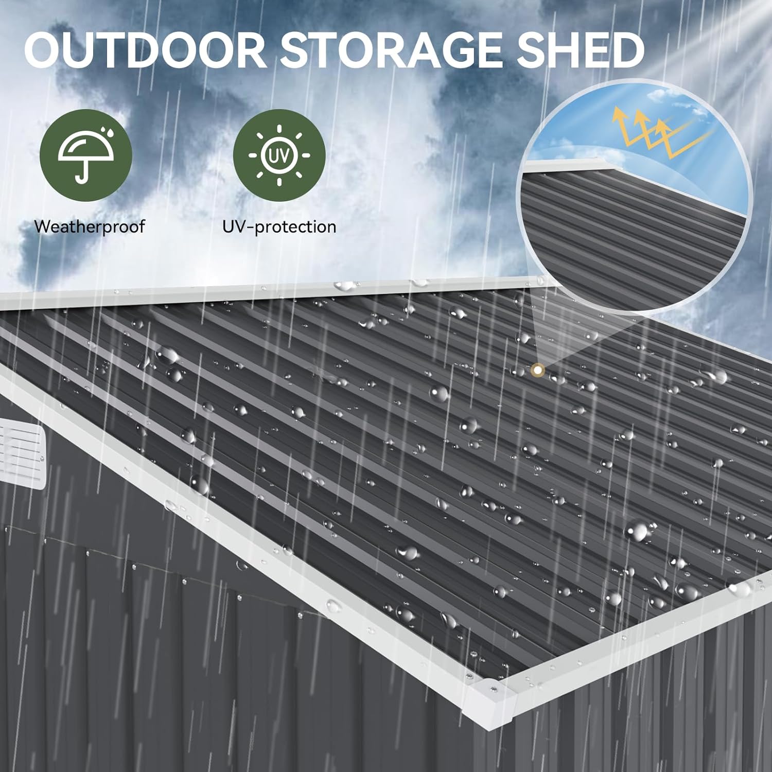 Metal Utility Shed House with Air Vent (Copy)