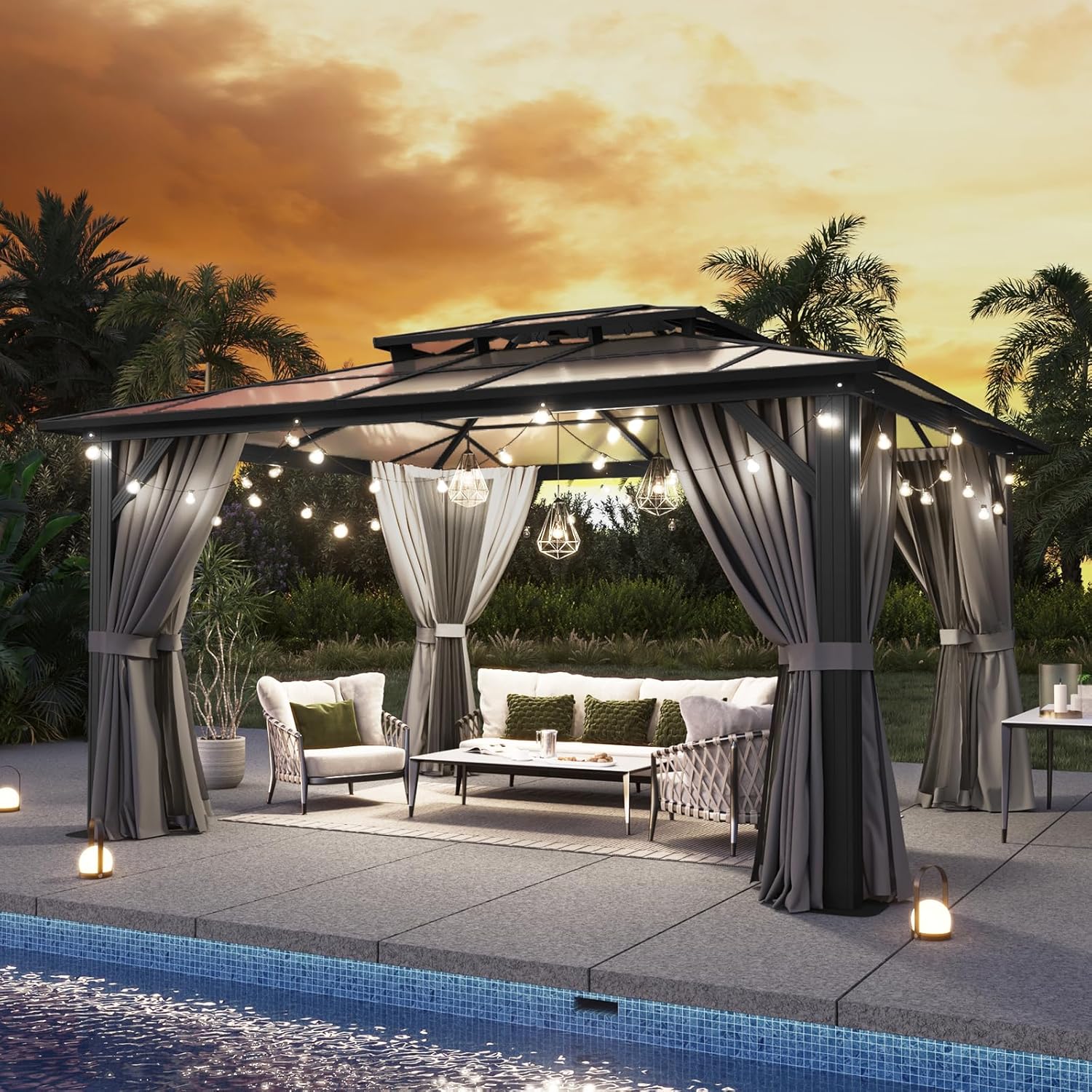 Polycarbonate Hardtop Gazebo