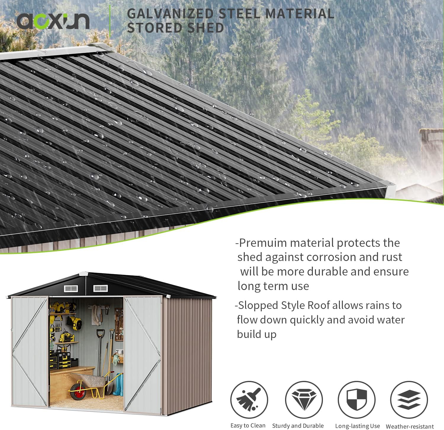 Metal Utility Shed House with Air Vent (Copy)
