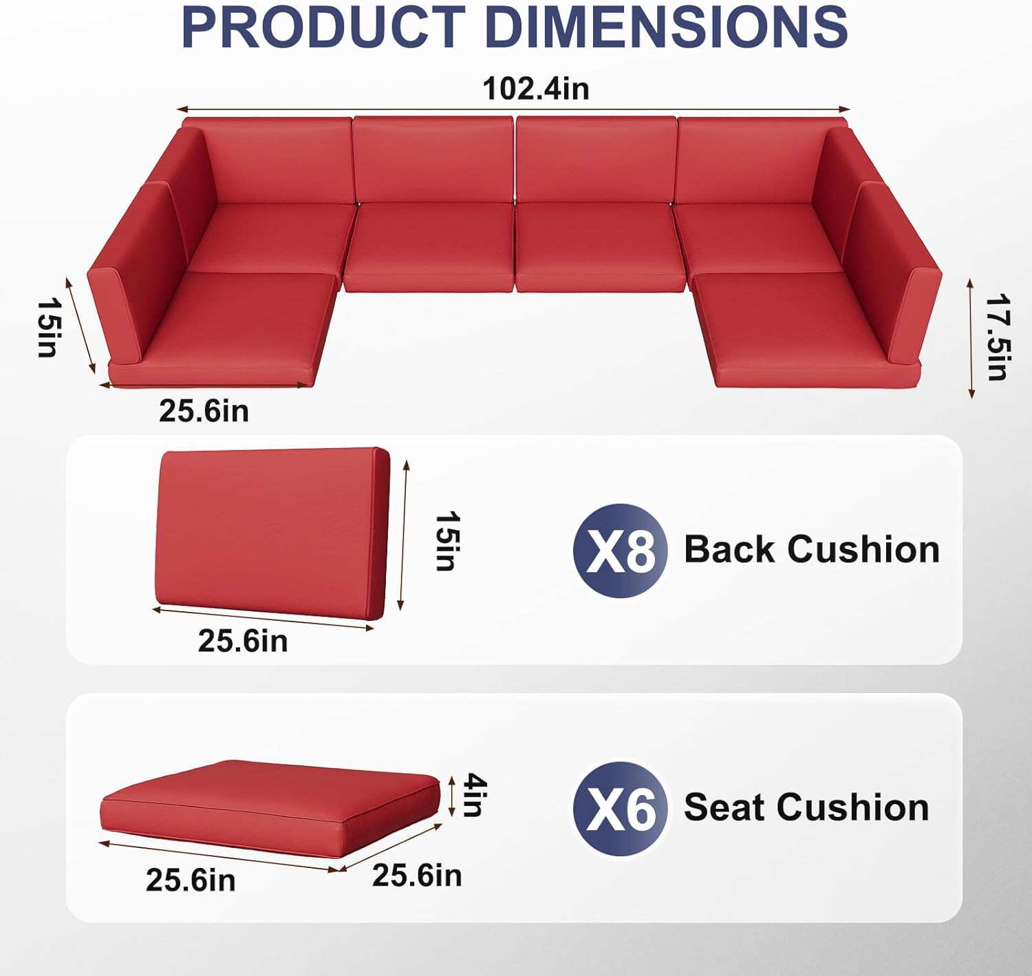 Outdoor Replacement Cushions for Patio Furniture Sets