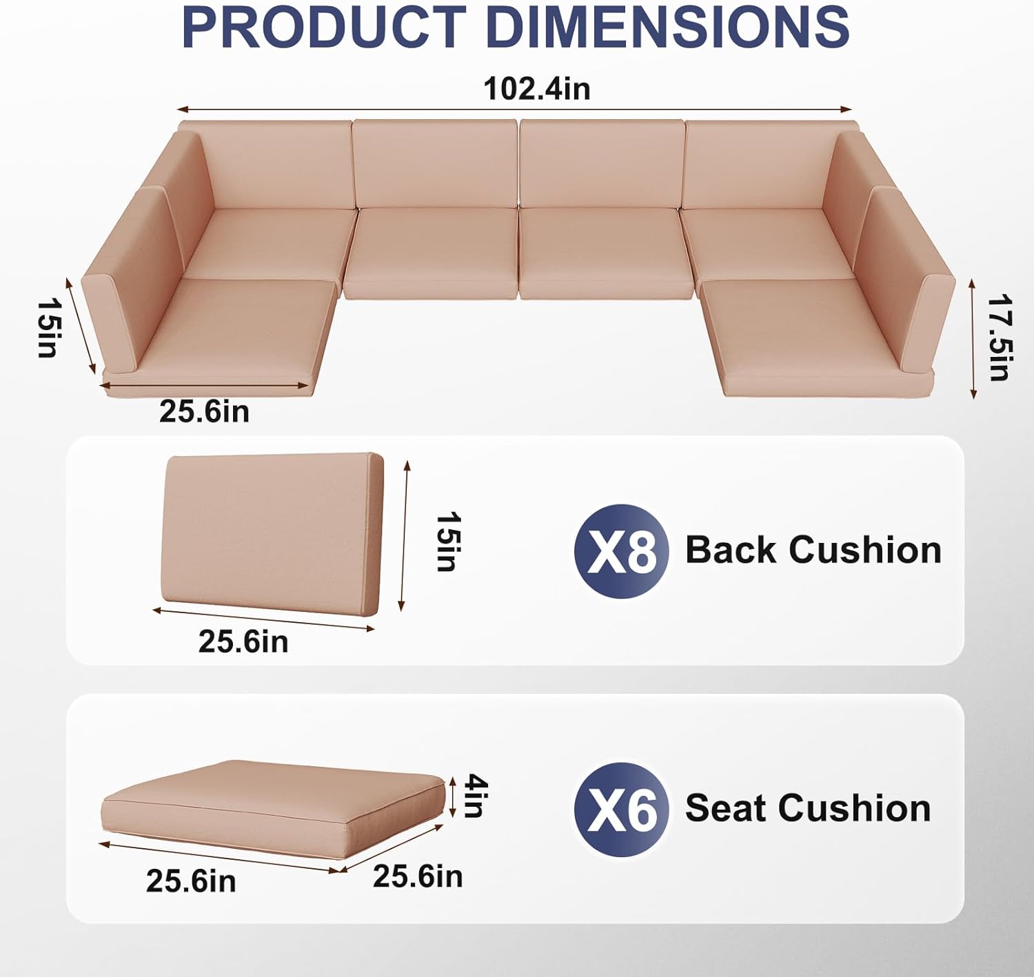 Outdoor Replacement Cushions for Patio Furniture Sets