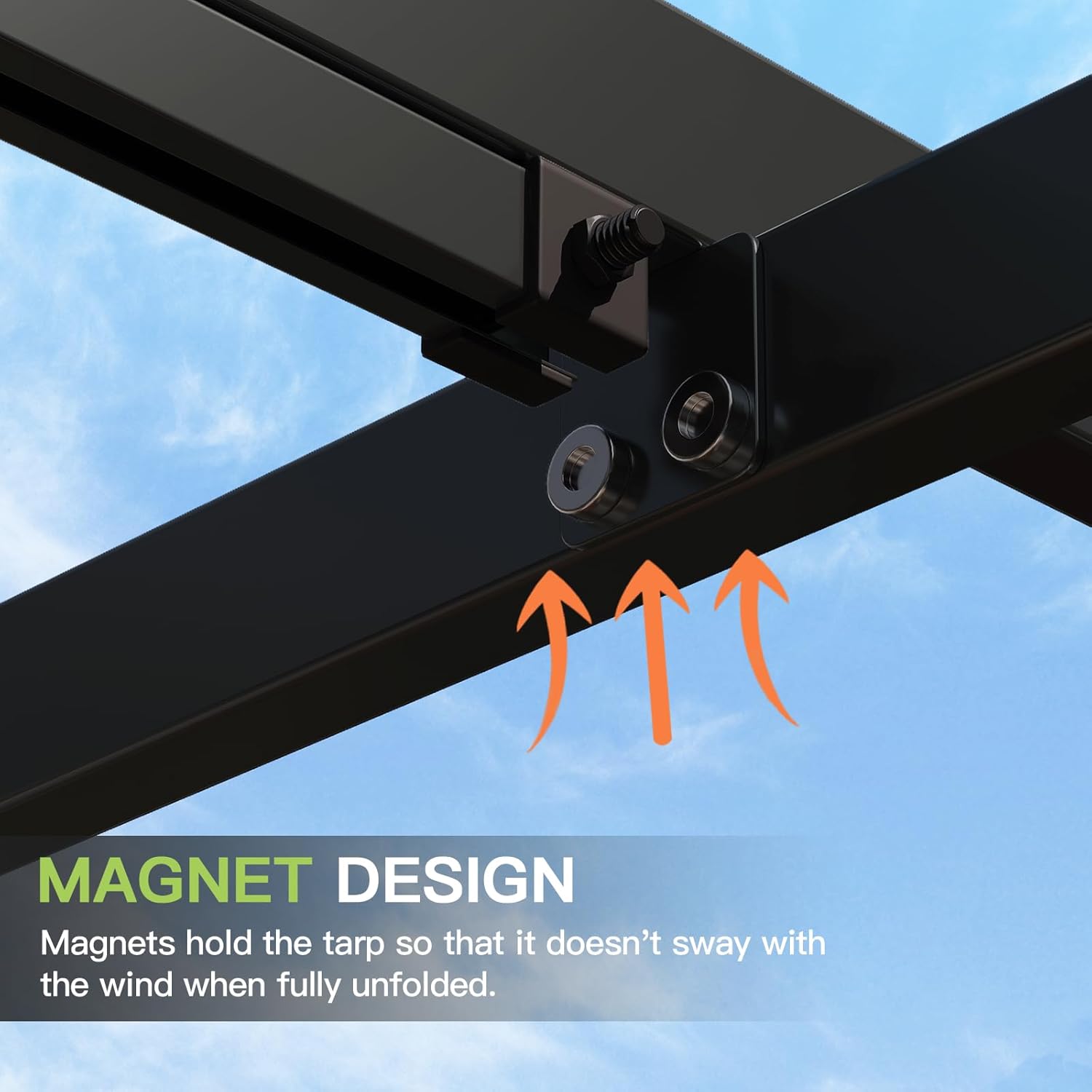 Retractable Pergola with Sun Shade Cover