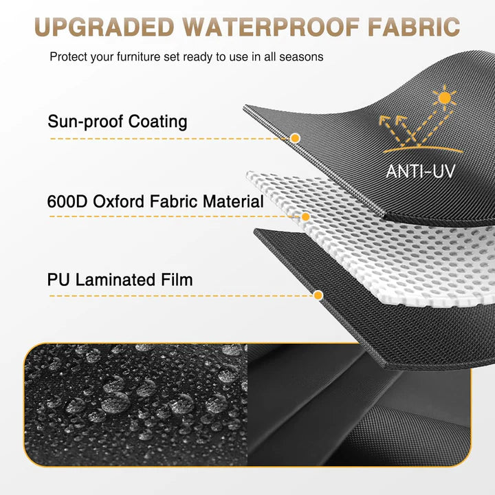 7 pcs Patio Wicker Sofa Sets