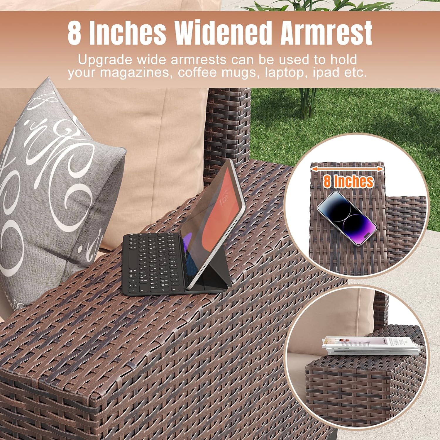 Aoxun 6 Pieces/7 Pieces Patio Furniture Set