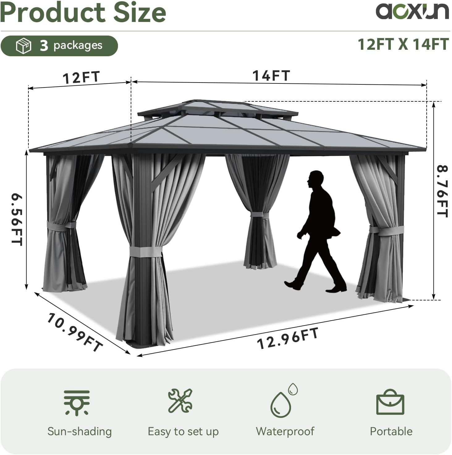 Polycarbonate Hardtop Gazebo