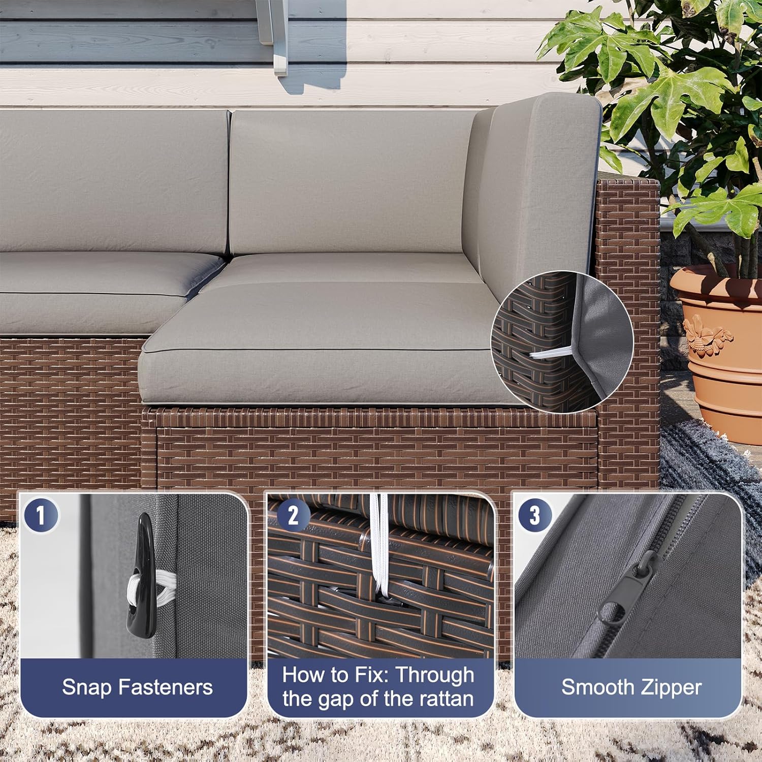 Outdoor Replacement Cushions for Patio Furniture Sets