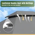 Outdoor Gazebo for Patio 10x12, Metal Frame Canopy with Double Roofs, Heavy Duty Party Tent and Shelter with Mosquito Netting and Privacy Screen for Backyard, Lawn, Garden,Deck (Gray)