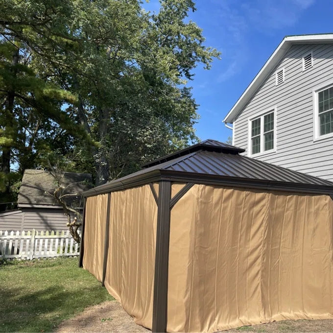 Hardtop Aluminum Gazebo with Rain Gutter