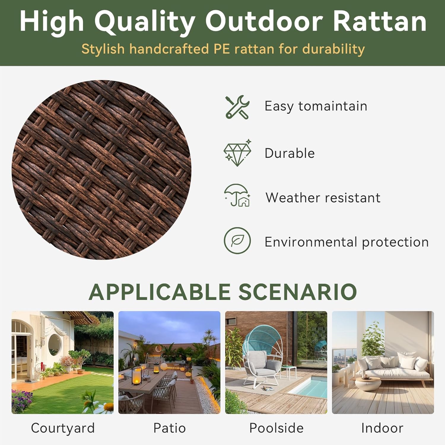 3 pcs Swivel Rocking Chairs & Tempered Glass Table Set