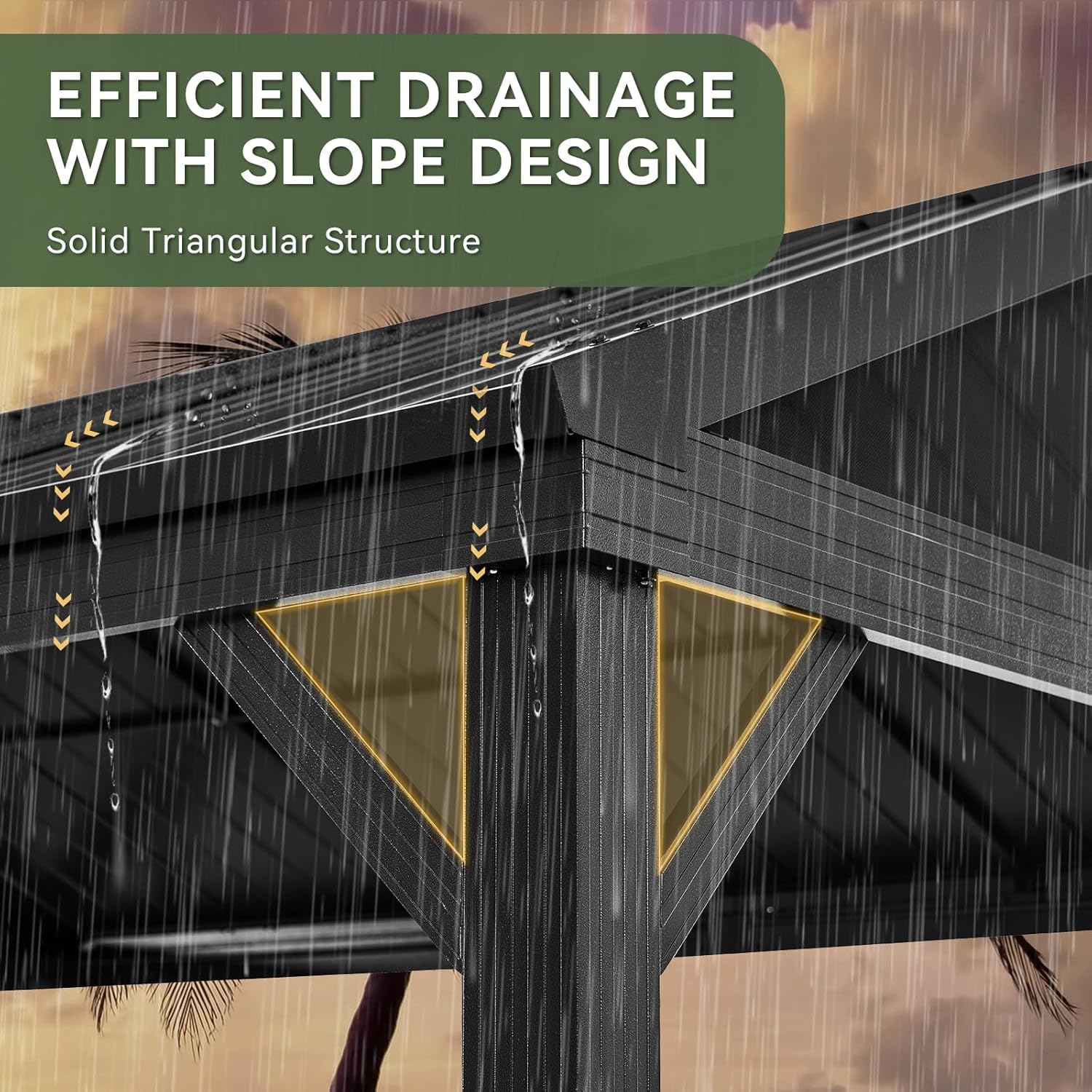 10' x 12' Aluminum Pavilion Gazebo with Gable Roof