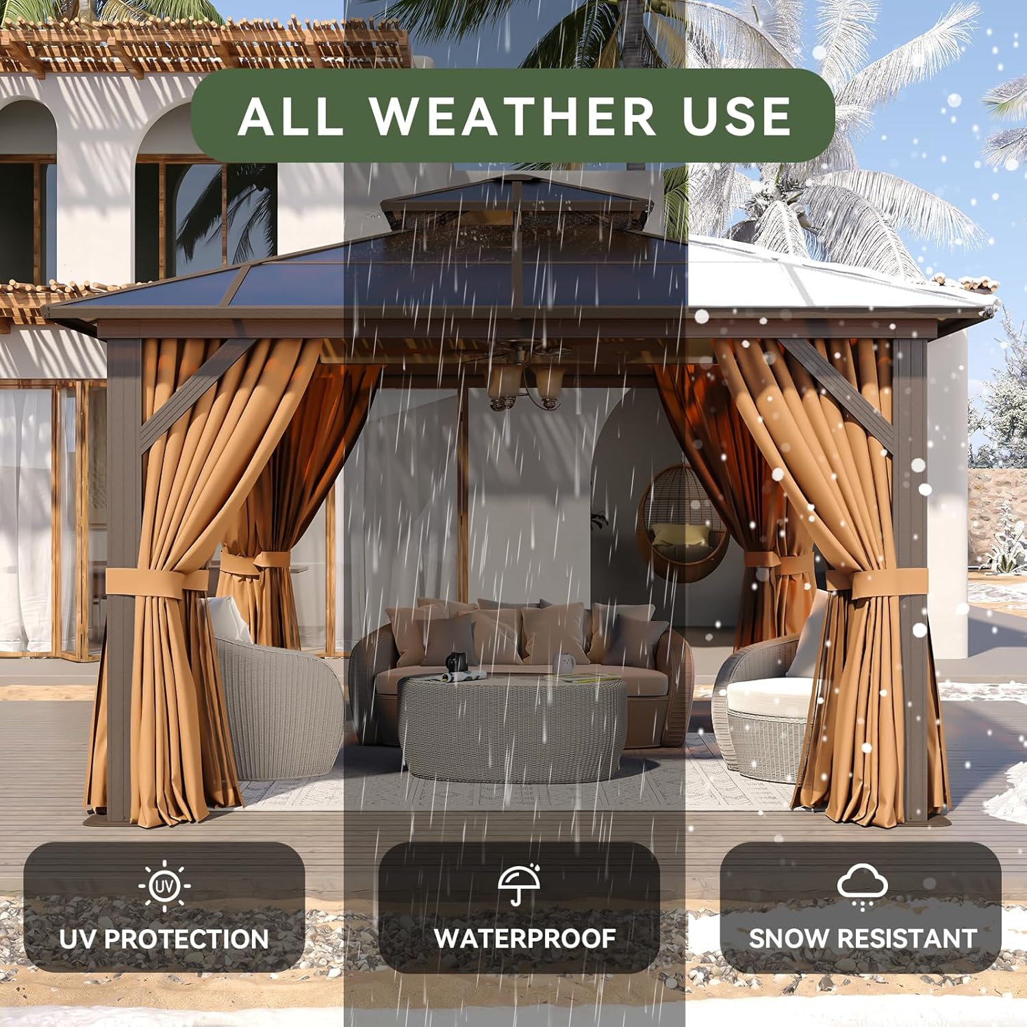 Polycarbonate Hardtop Gazebo