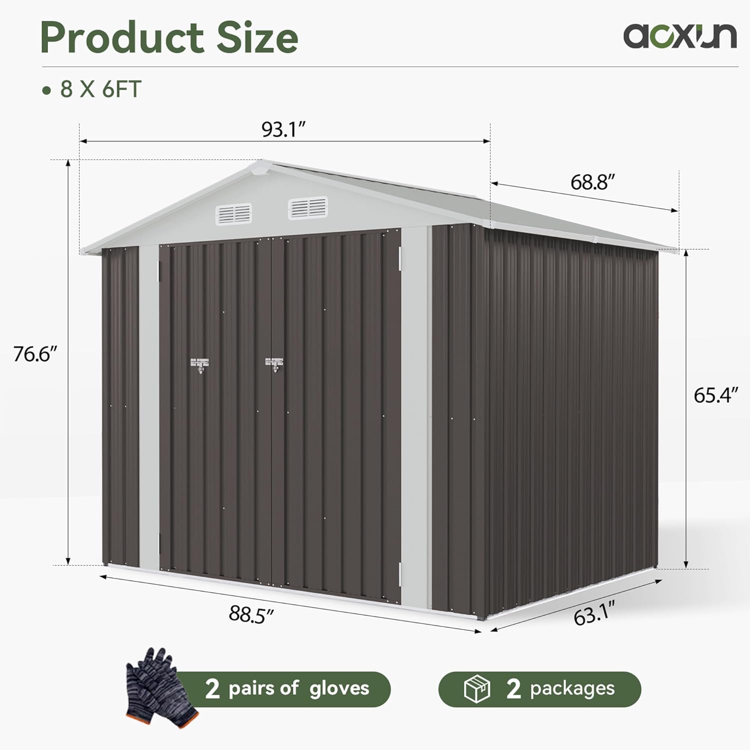 Metal Utility Shed House with Air Vent (Copy)
