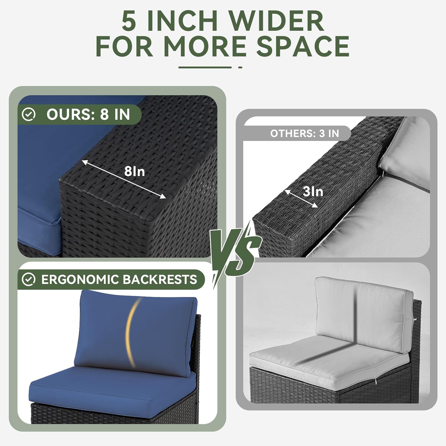 Patio Furniture Set 6 Pcs7Pcs/w Firepit9 Pcs Sofa