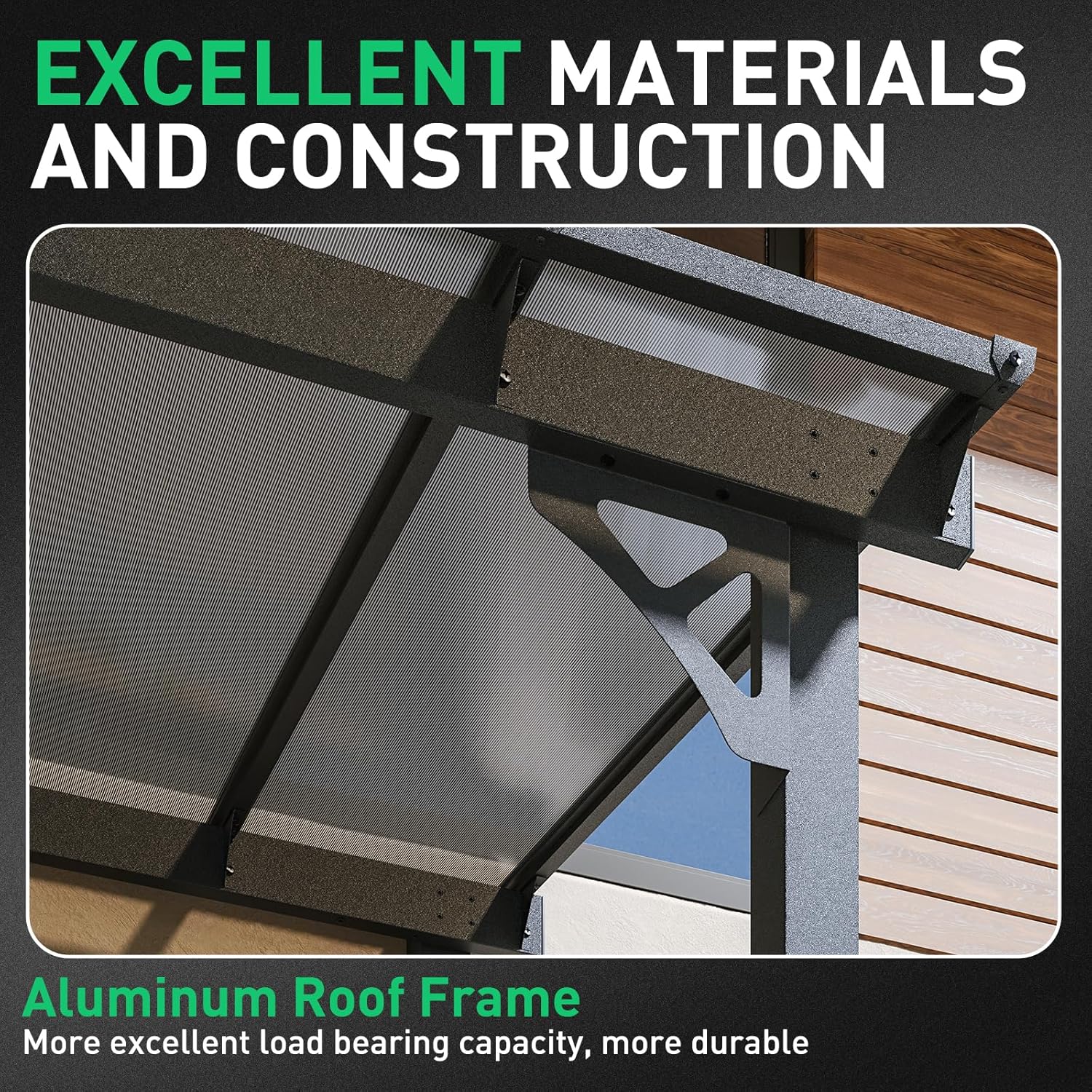Polycarbonate Wall Mounted Lean To Gazebo