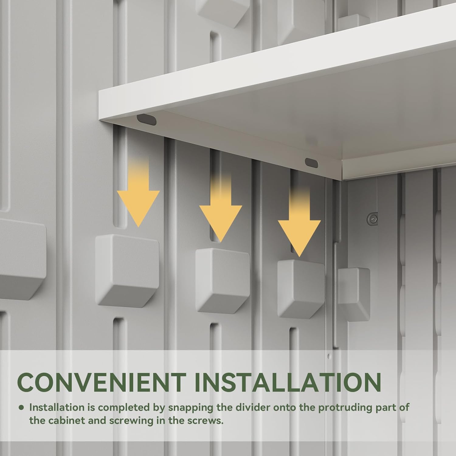 Aoxun White Outdoor Storage Cabinet with 2 Shelves, 35 Cu.Ft Trash Can Storage Shed, Waterproof, Horizontal Storage for Garbage Bin, Generator, Lawn Mower