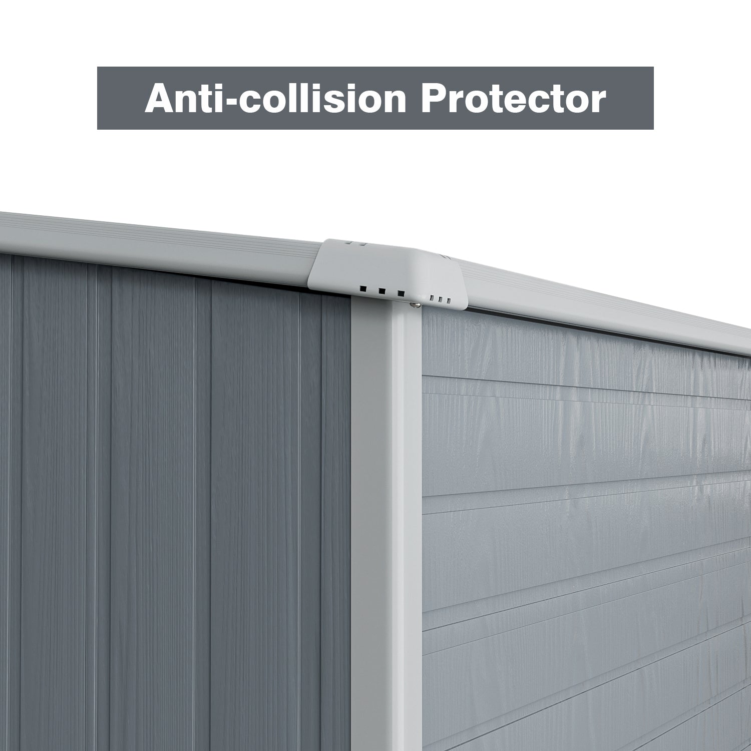 4.7’ x 2.7’ Resin Outdoor Storage Shed, with Lockable door, with Reinforced Floor, Waterproof, All-Weather for Backyard, Patio, Blue & Gray