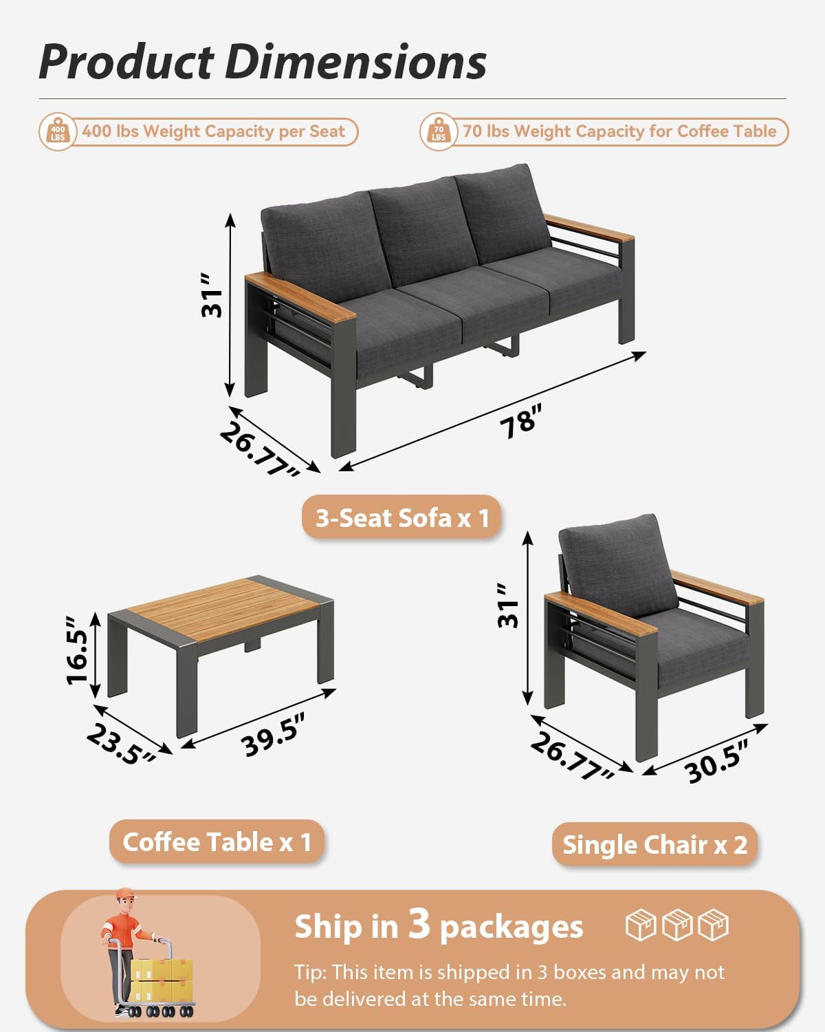 Aluminum Patio Furniture Set