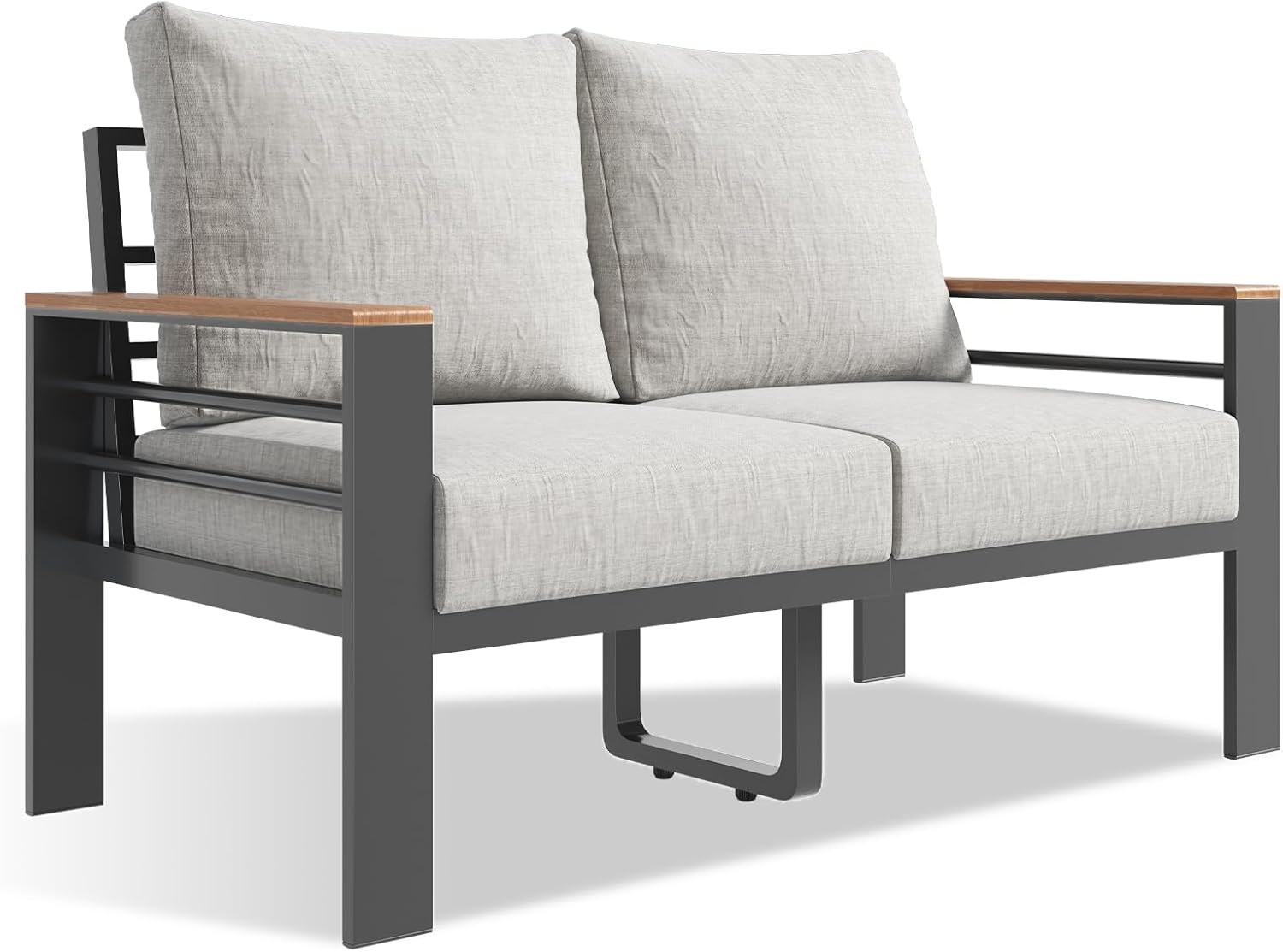 Aoxun Aluminum Patio Furniture Set 2 Seats,Oversized Outdoor Sectional