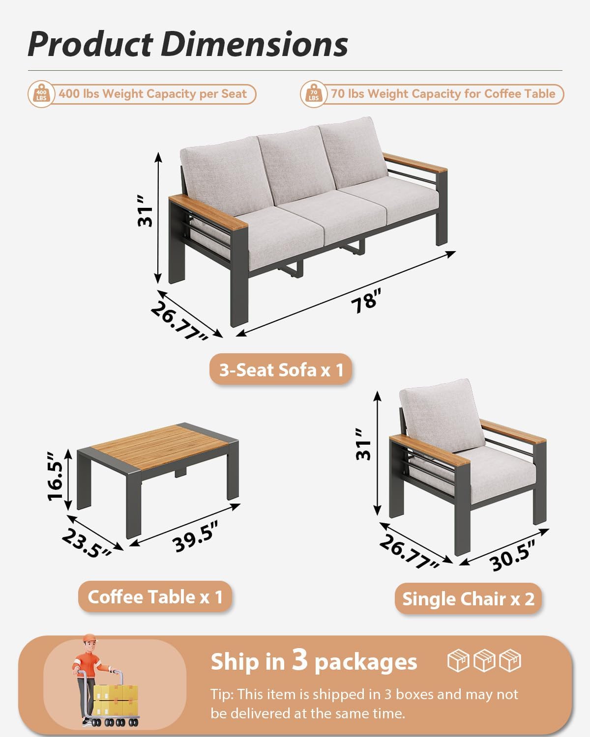 Aluminum Patio Furniture Set