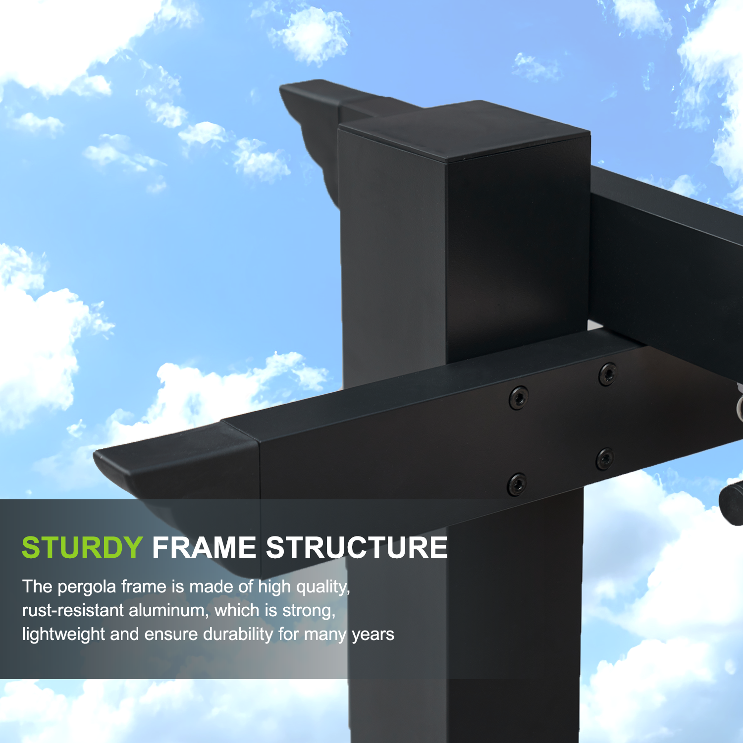 10'x12' Outdoor Retractable Pergola, with Sun-Proof Canopy, Patio Metal Pergolas Gazebos for Backyards, Gardens, Patios, Beige