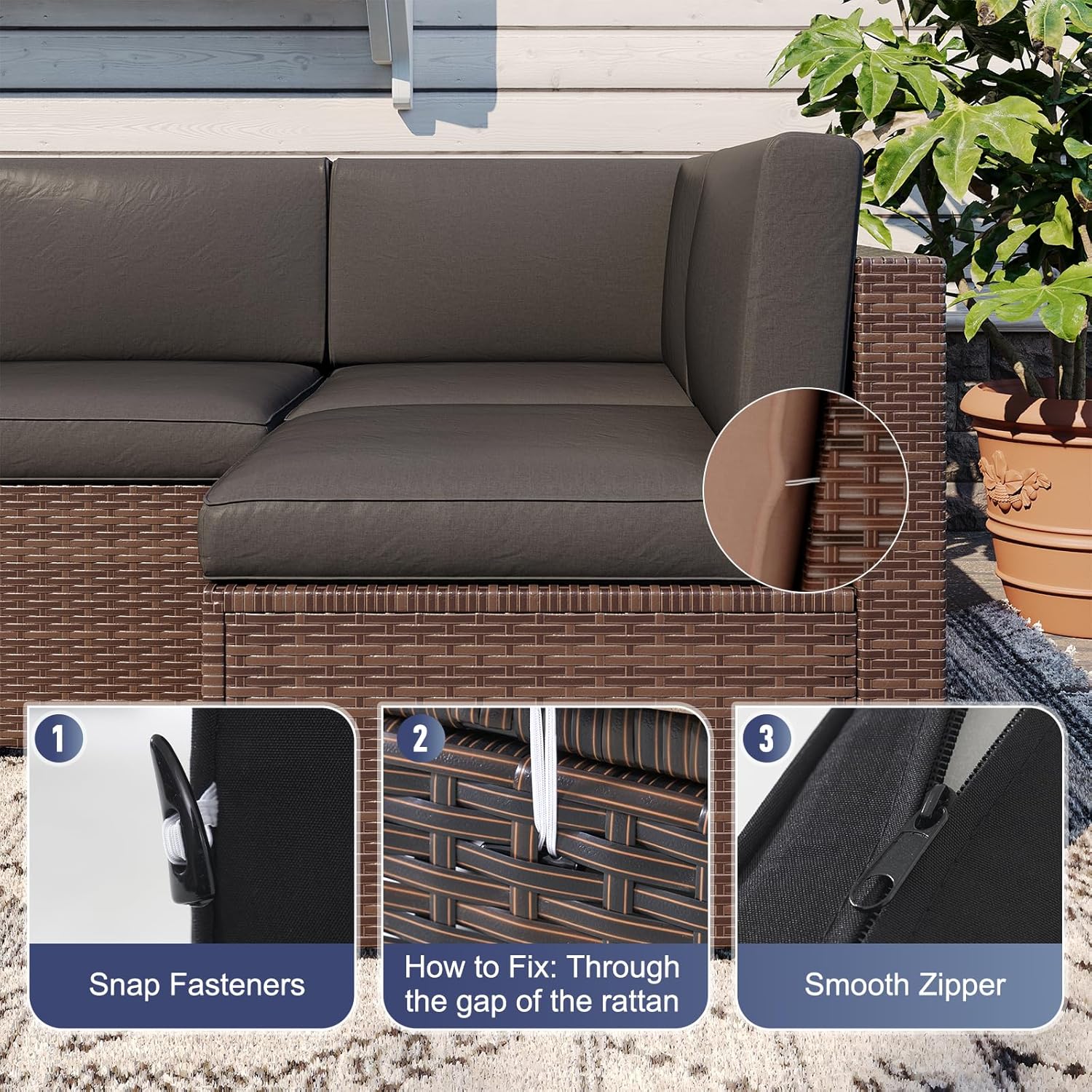 Outdoor Replacement Cushions for Patio Furniture Sets