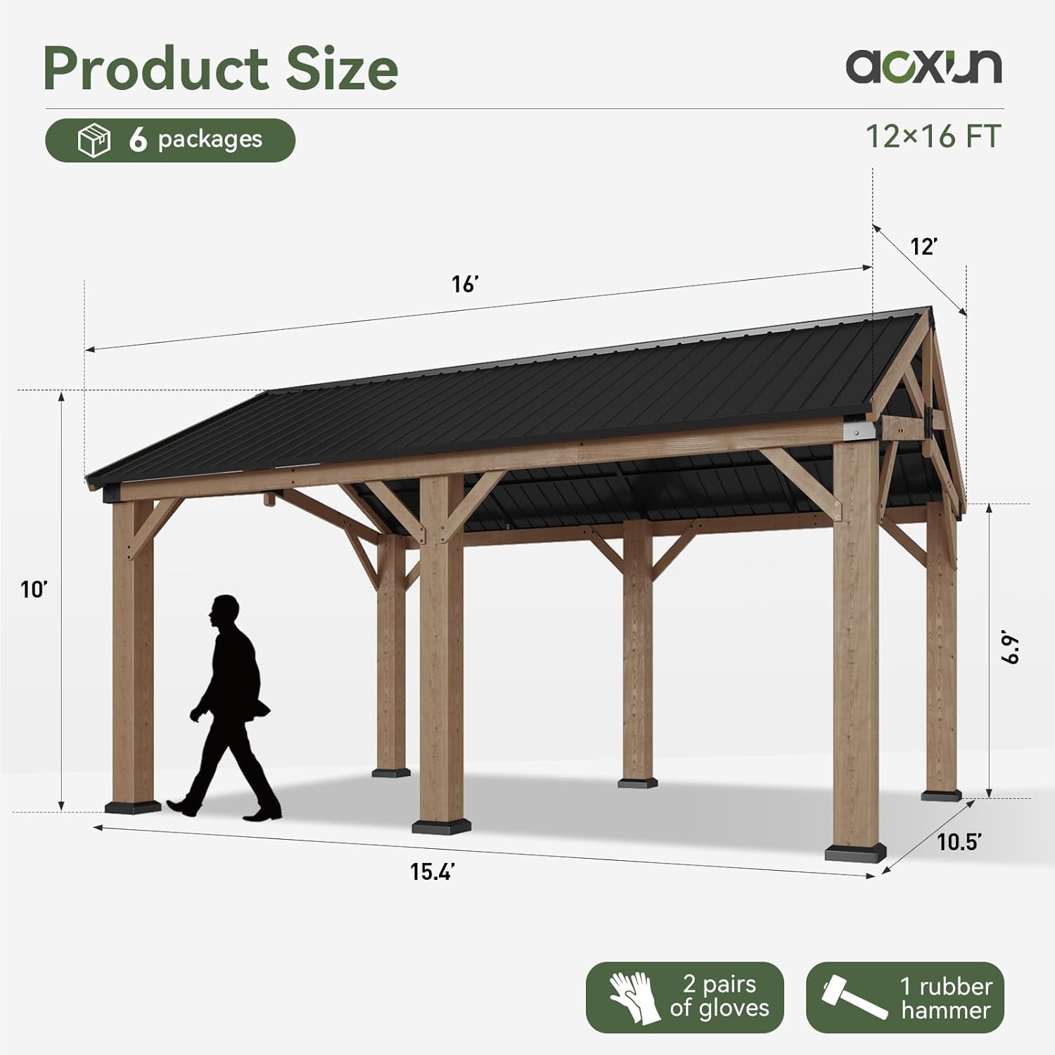Hardtop Cedar Wood Gazebo